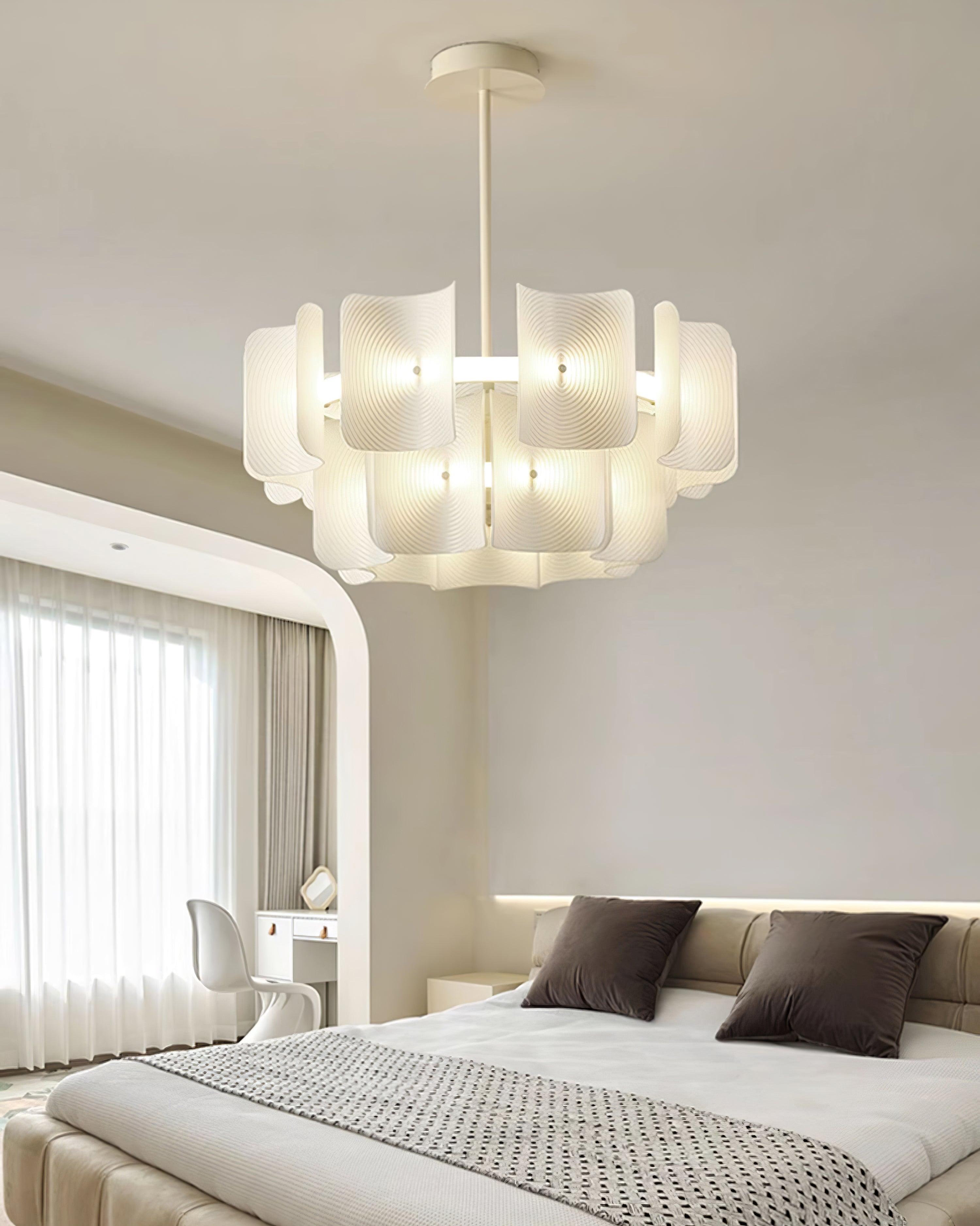 Fingerprint Chandelier Acrylic Panel Concentric - Letslighting