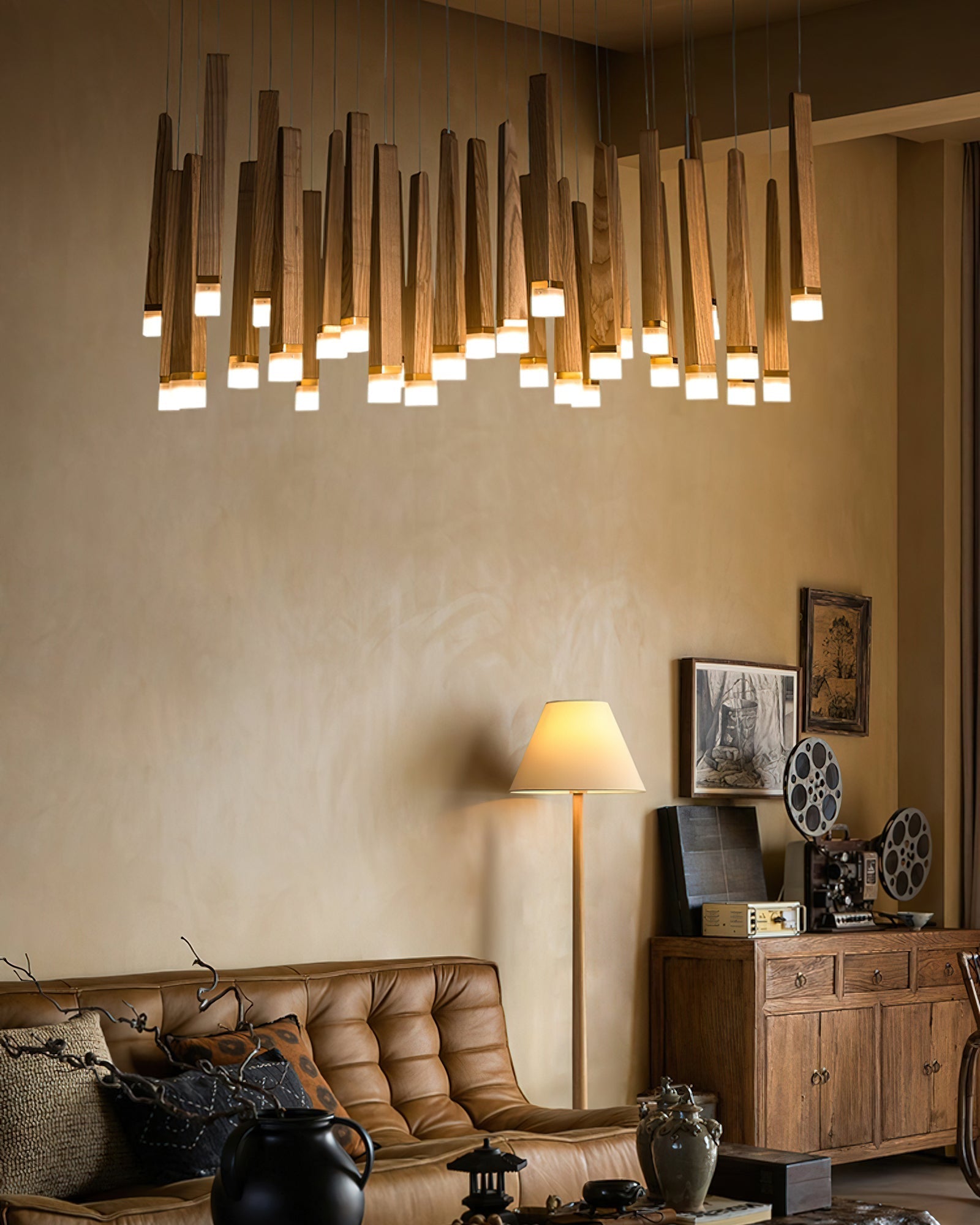 Armarila Firewood Stick Wood Chandelier - Letslighting