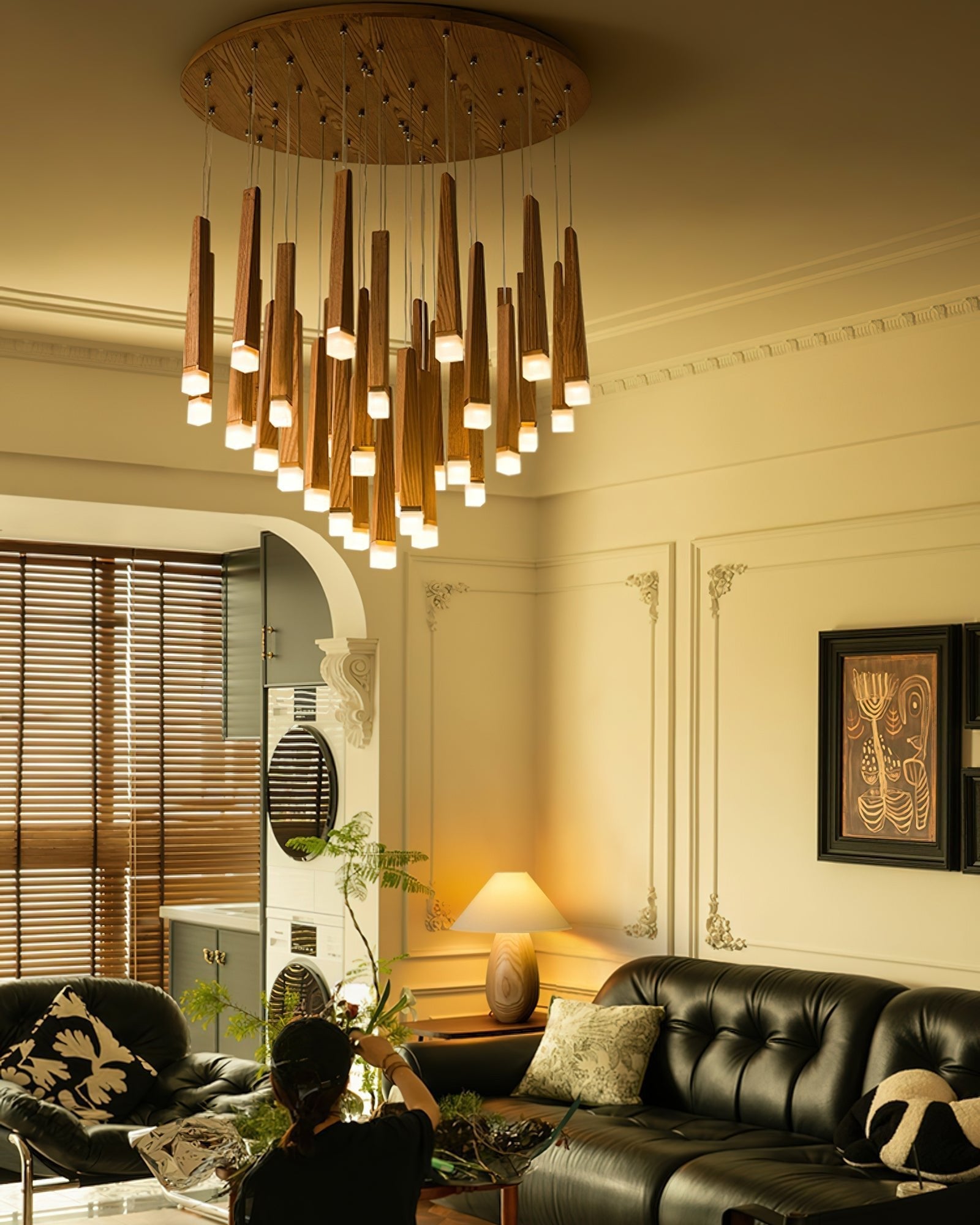 Armarila Firewood Stick Wood Chandelier - Letslighting
