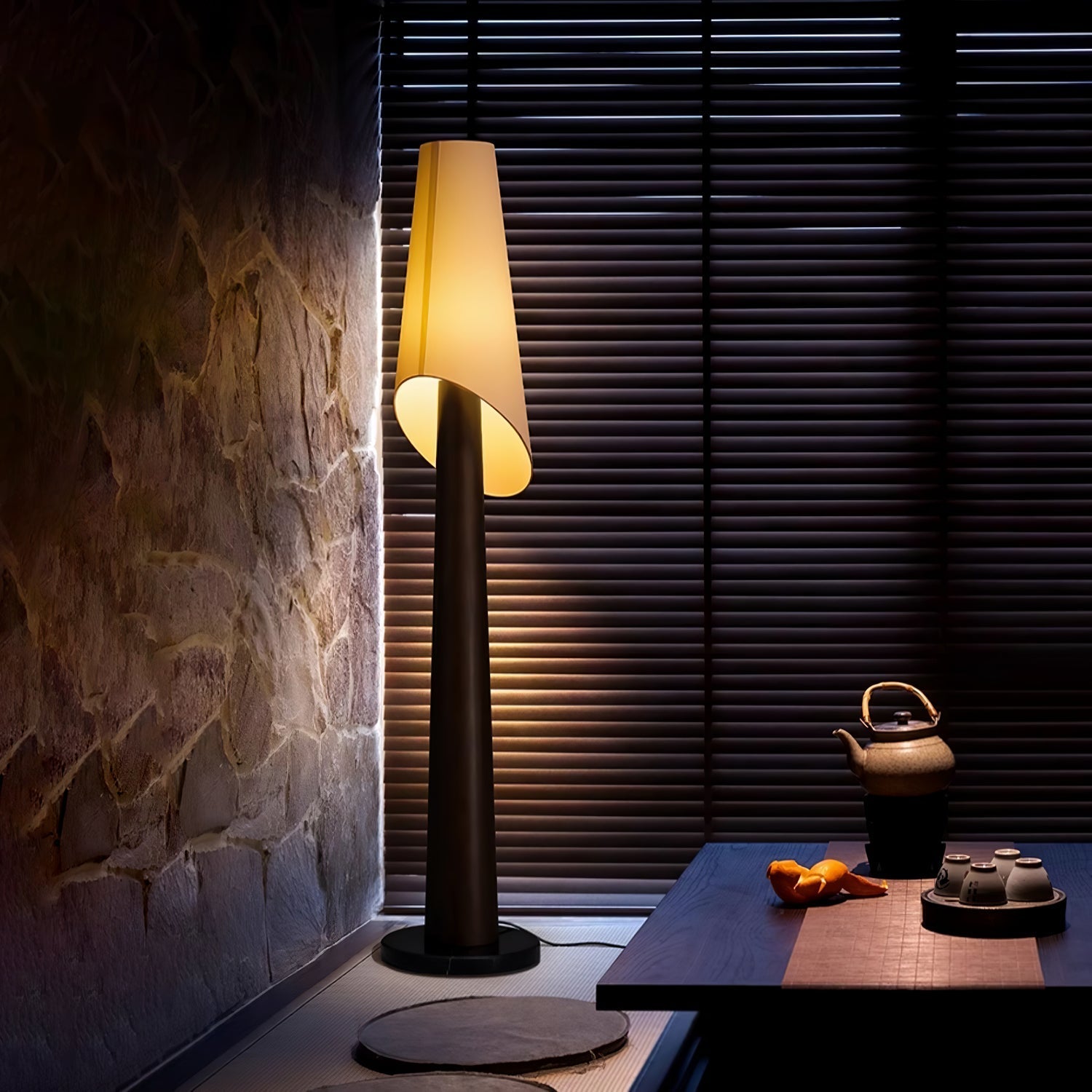 Kova Wood Marble Floor Lamp - Letslighting