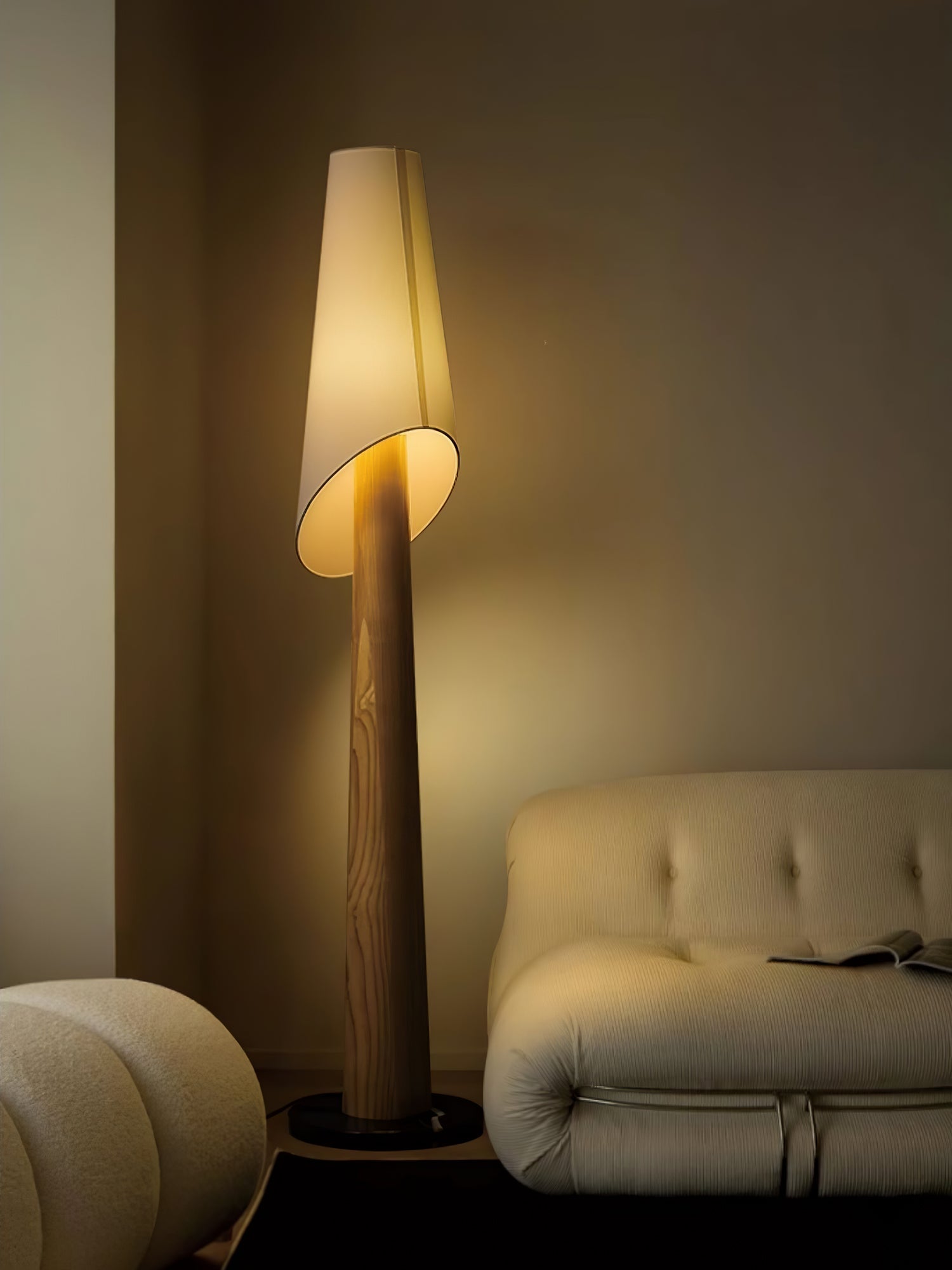 Kova Wood Marble Floor Lamp - Letslighting