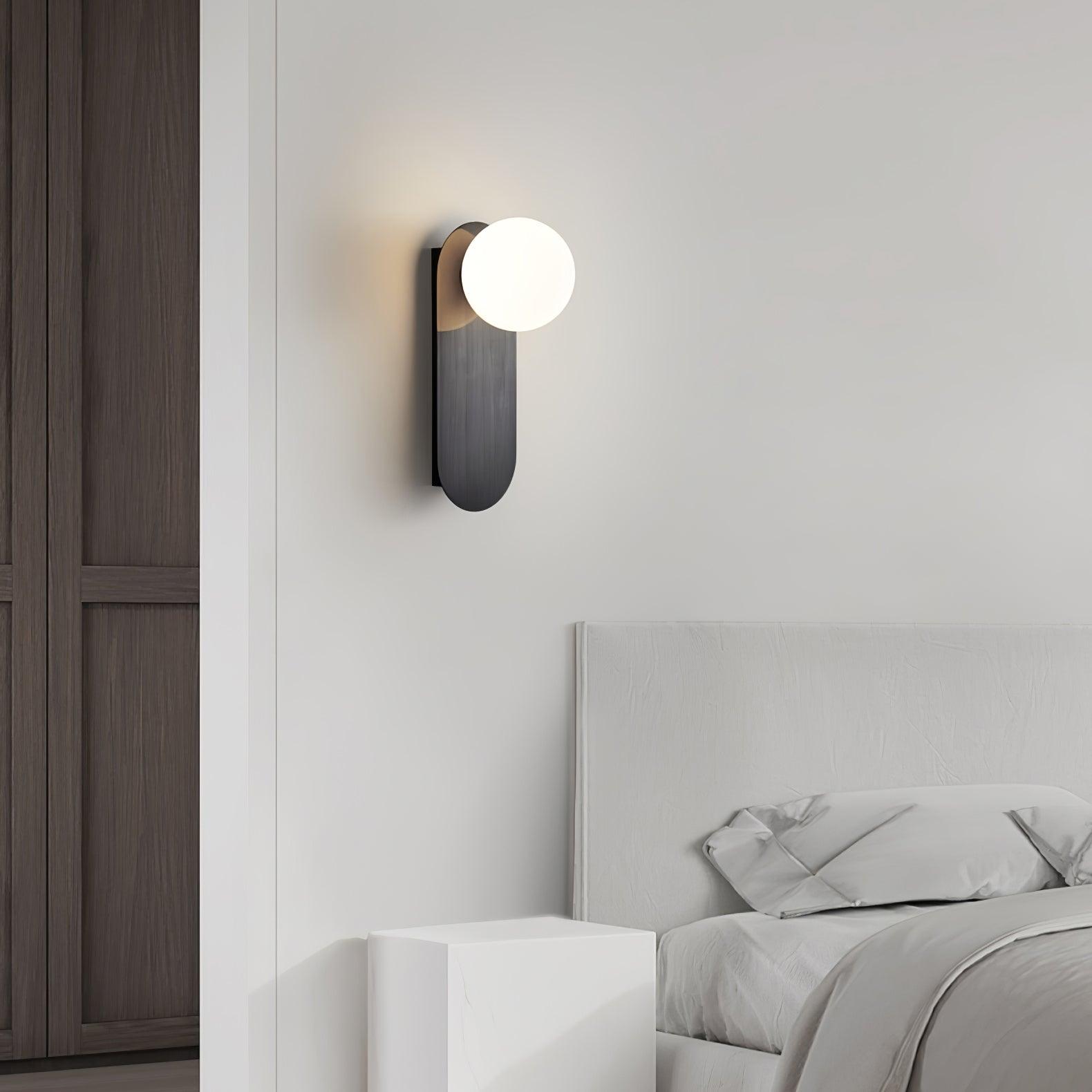 Isoren Flat Base Globe Brass Glass Sconce Wall lamp - Letslighting