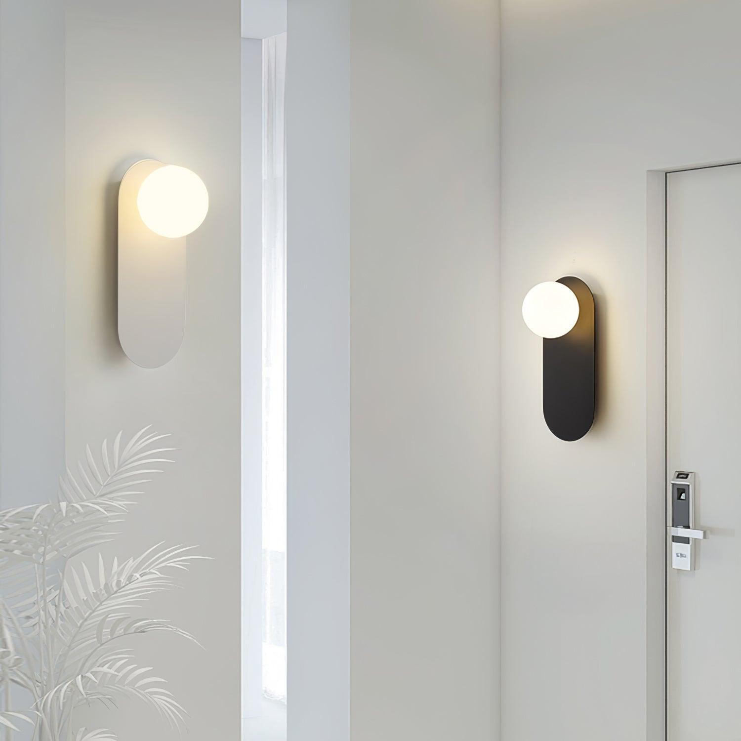 Isoren Flat Base Globe Brass Glass Sconce Wall lamp - Letslighting