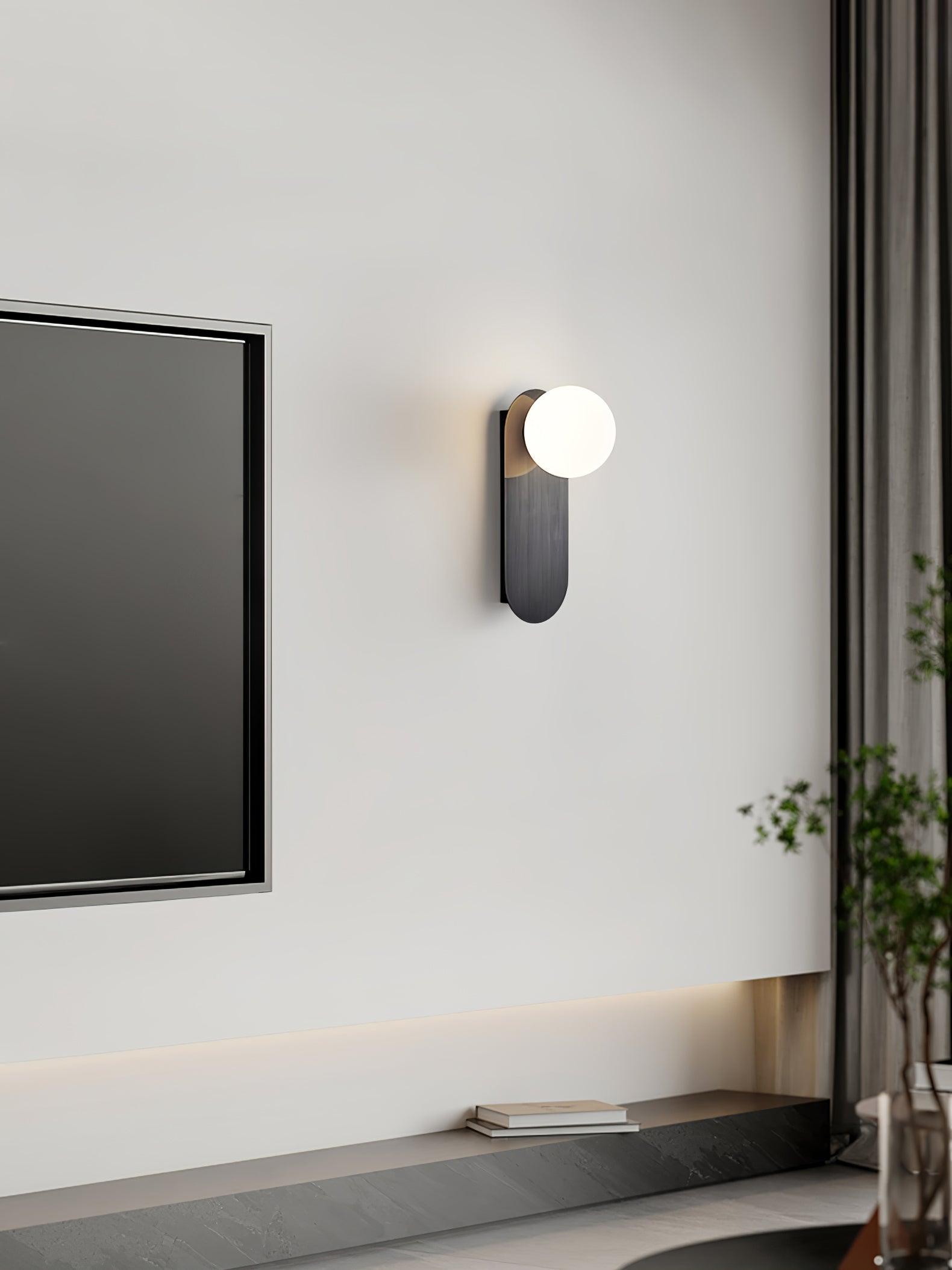 Isoren Flat Base Globe Brass Glass Sconce Wall lamp - Letslighting