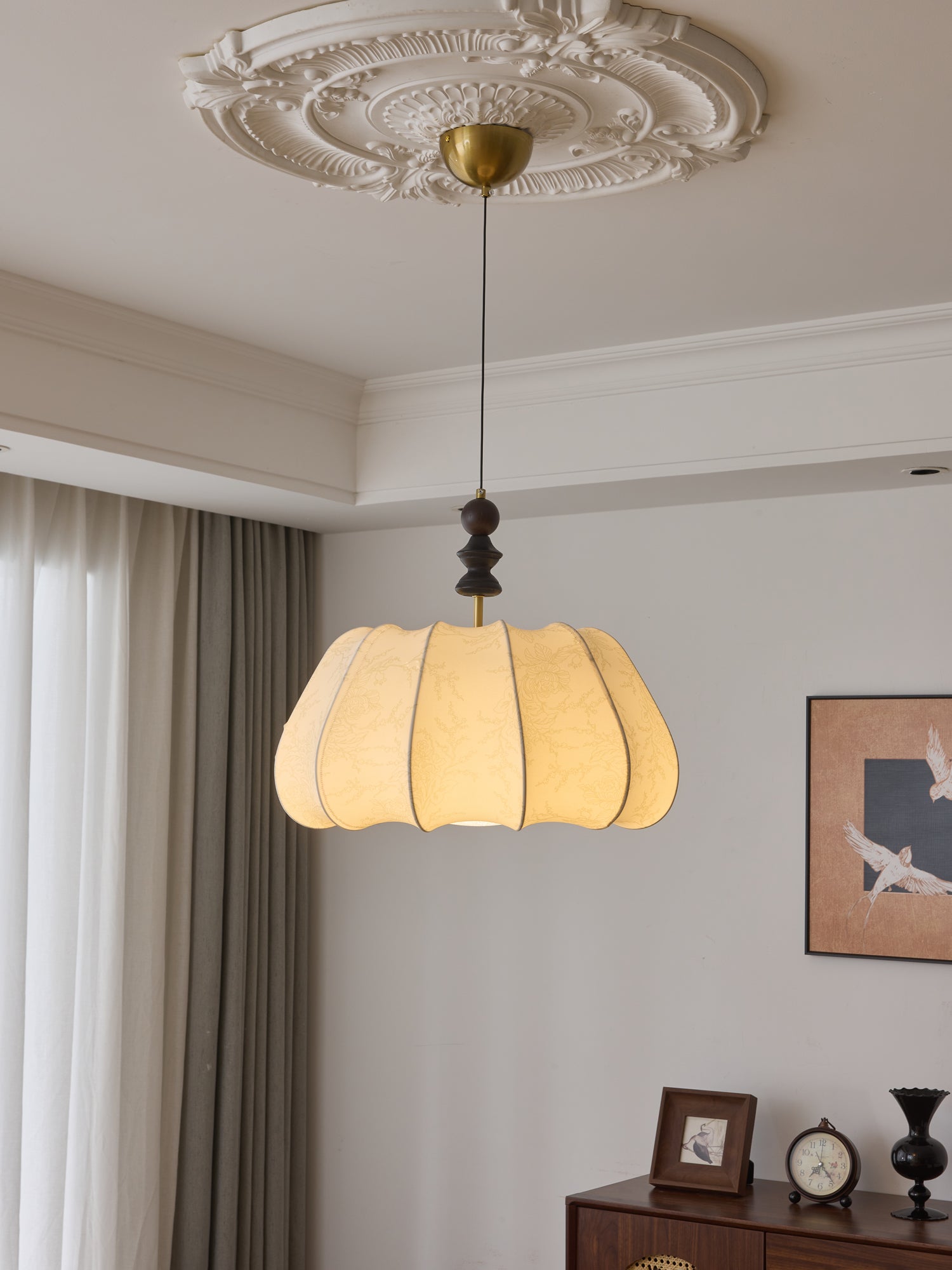 Asolira Elegance Vintage Wood Pendant Lamp - Letslighting