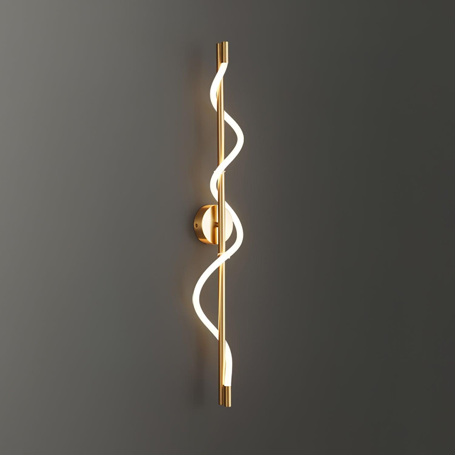 Fidora Sculptural Brass Silicone Wall Lamp - Letslighting