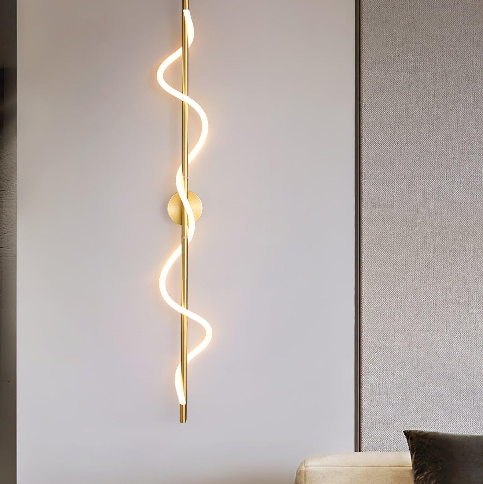 Fidora Sculptural Brass Silicone Wall Lamp - Letslighting