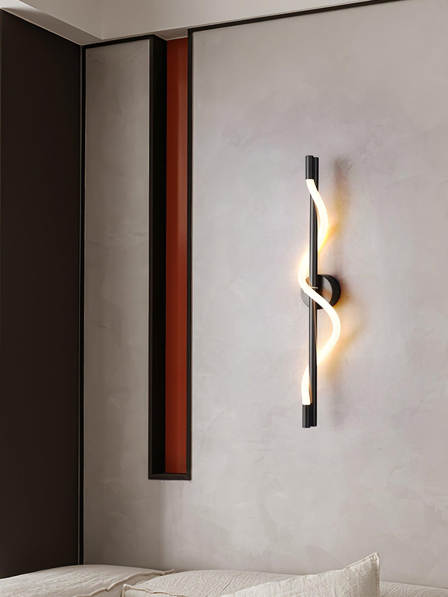 Fidora Sculptural Brass Silicone Wall Lamp - Letslighting