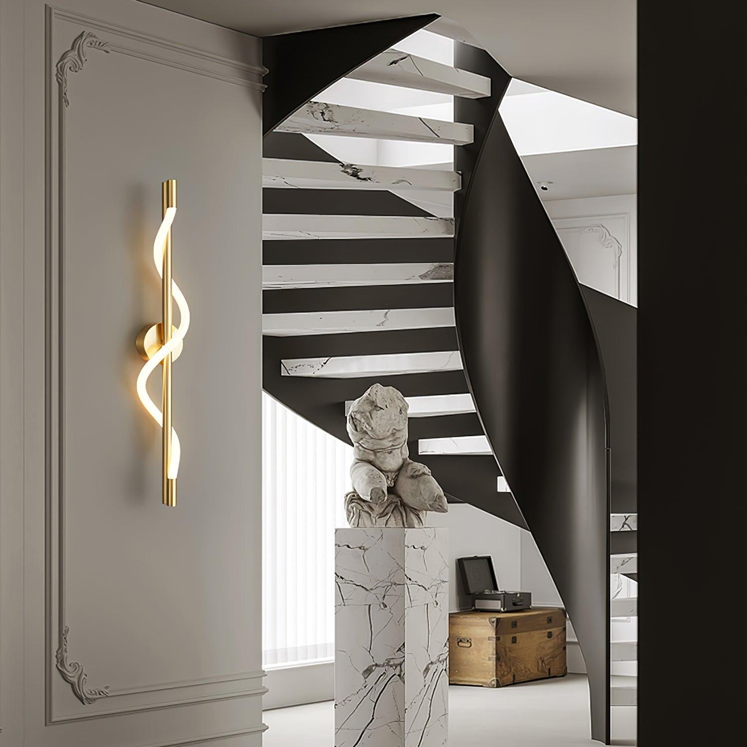 Fidora Sculptural Brass Silicone Wall Lamp - Letslighting