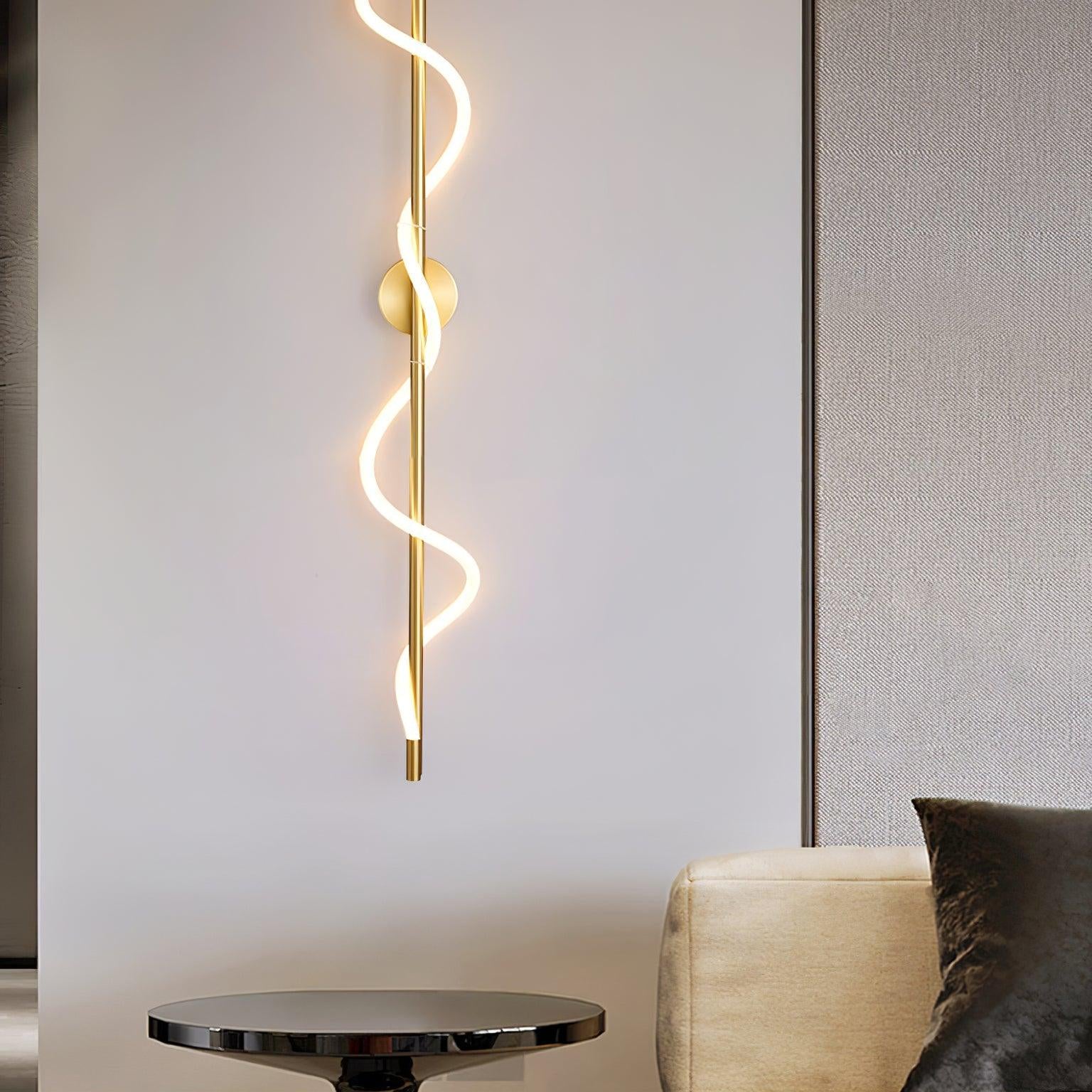 Fidora Sculptural Brass Silicone Wall Lamp - Letslighting
