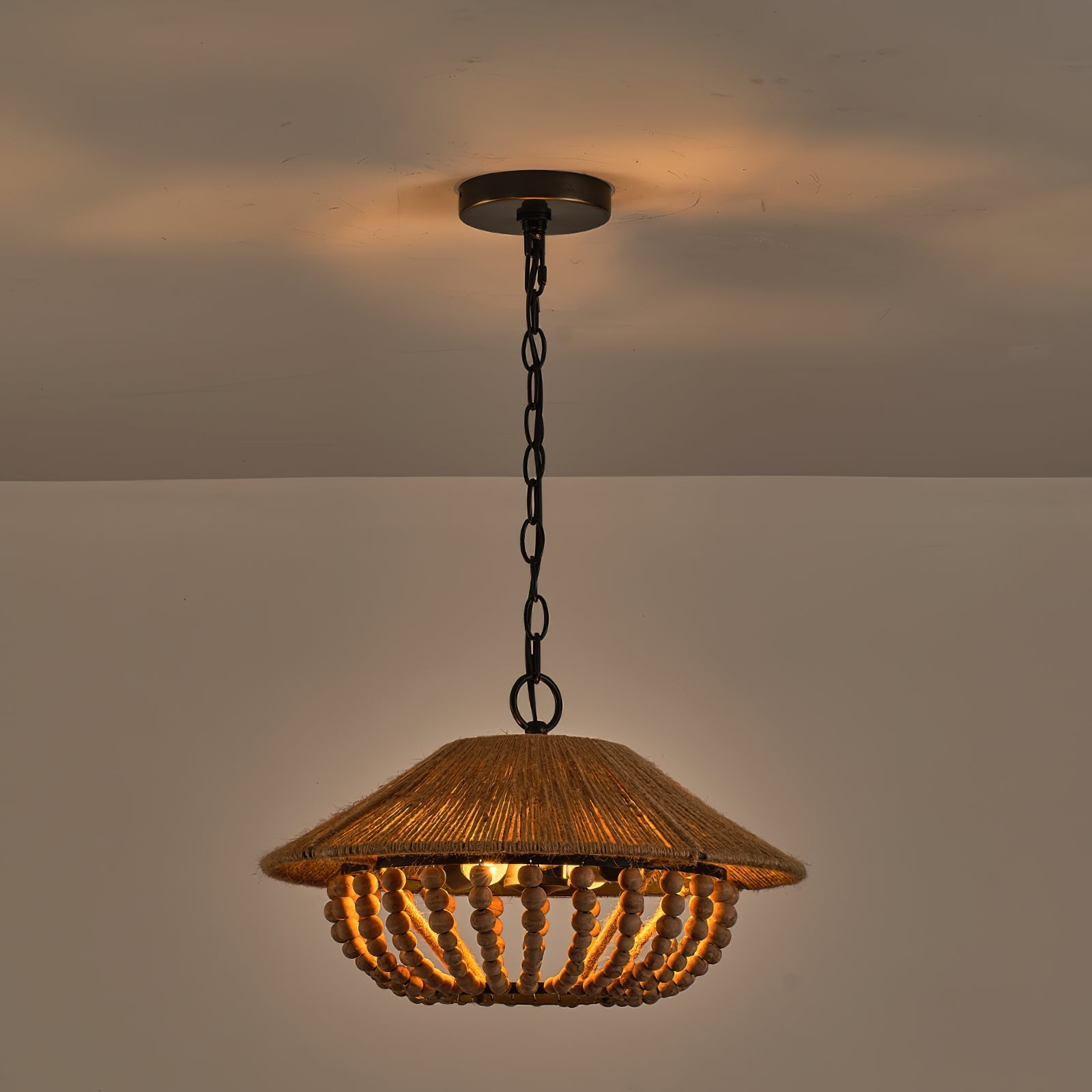 Elmarion Elegance Natural Farmhouse Wooden Pendant Lamp - Letslighting