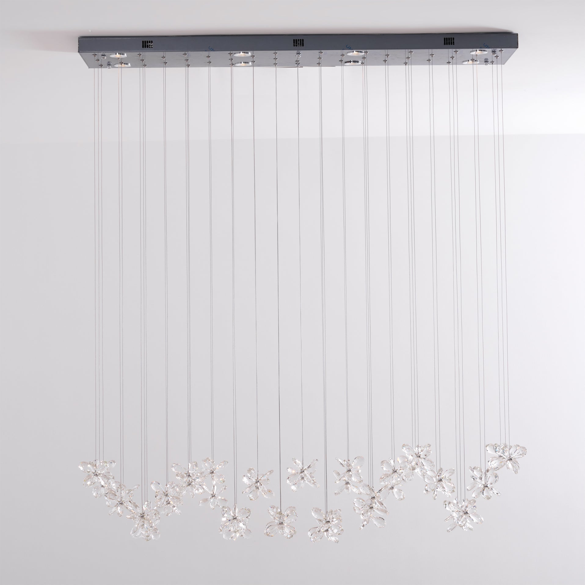 Lustra Chandelier Crystal Butterfly Floral Cluster - Letslighting