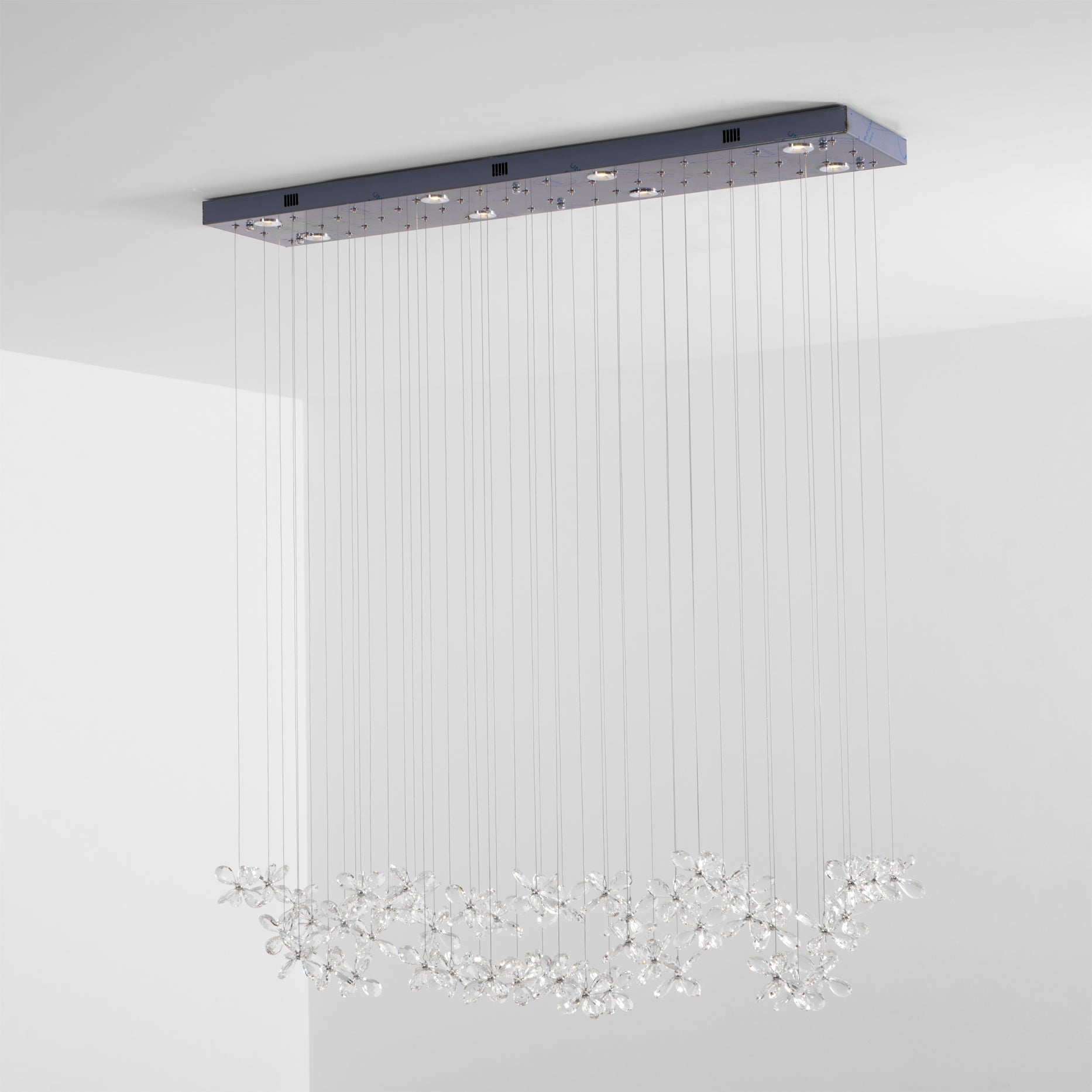 Lustra Chandelier Crystal Butterfly Floral Cluster - Letslighting