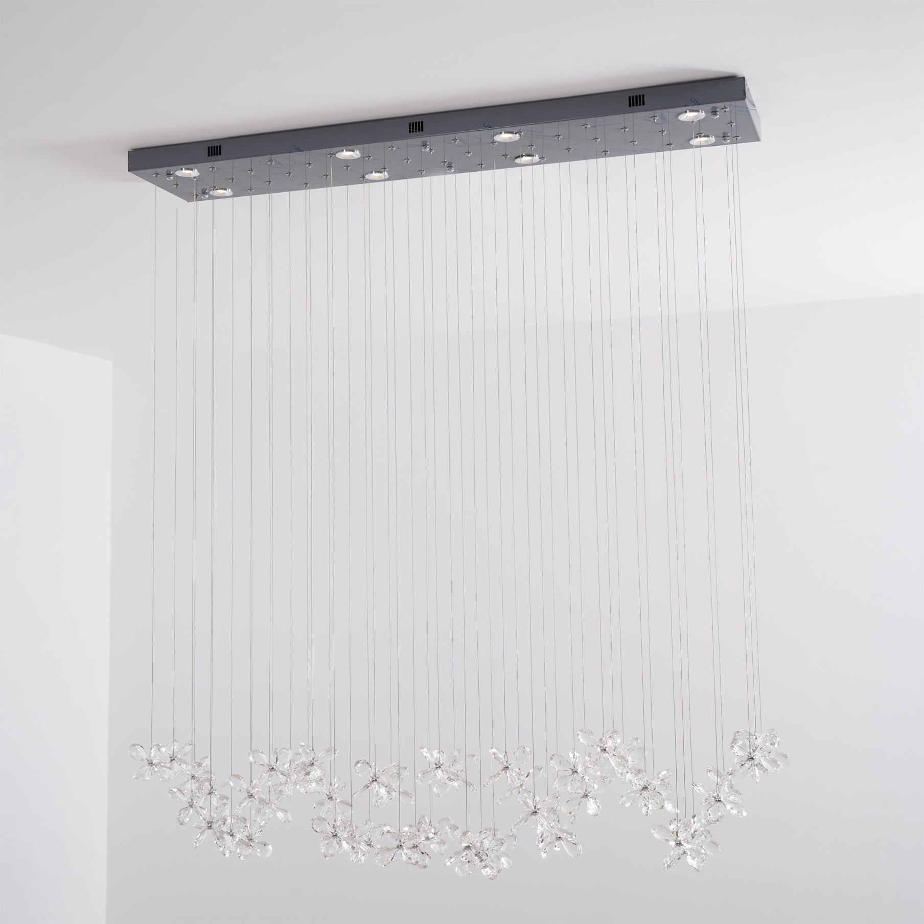 Lustra Chandelier Crystal Butterfly Floral Cluster - Letslighting