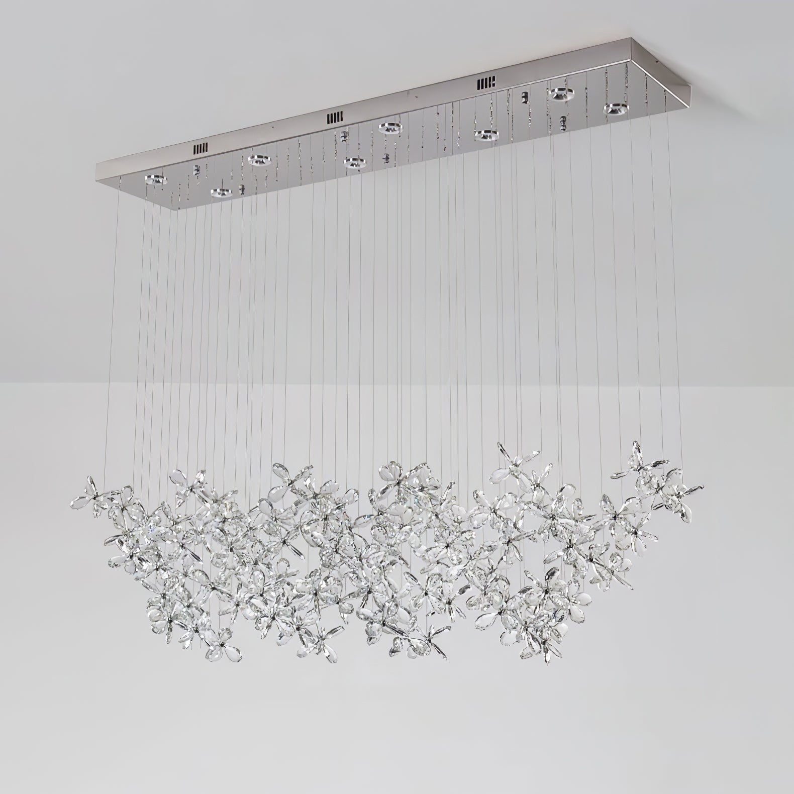 Lustra Chandelier Crystal Butterfly Floral Cluster - Letslighting