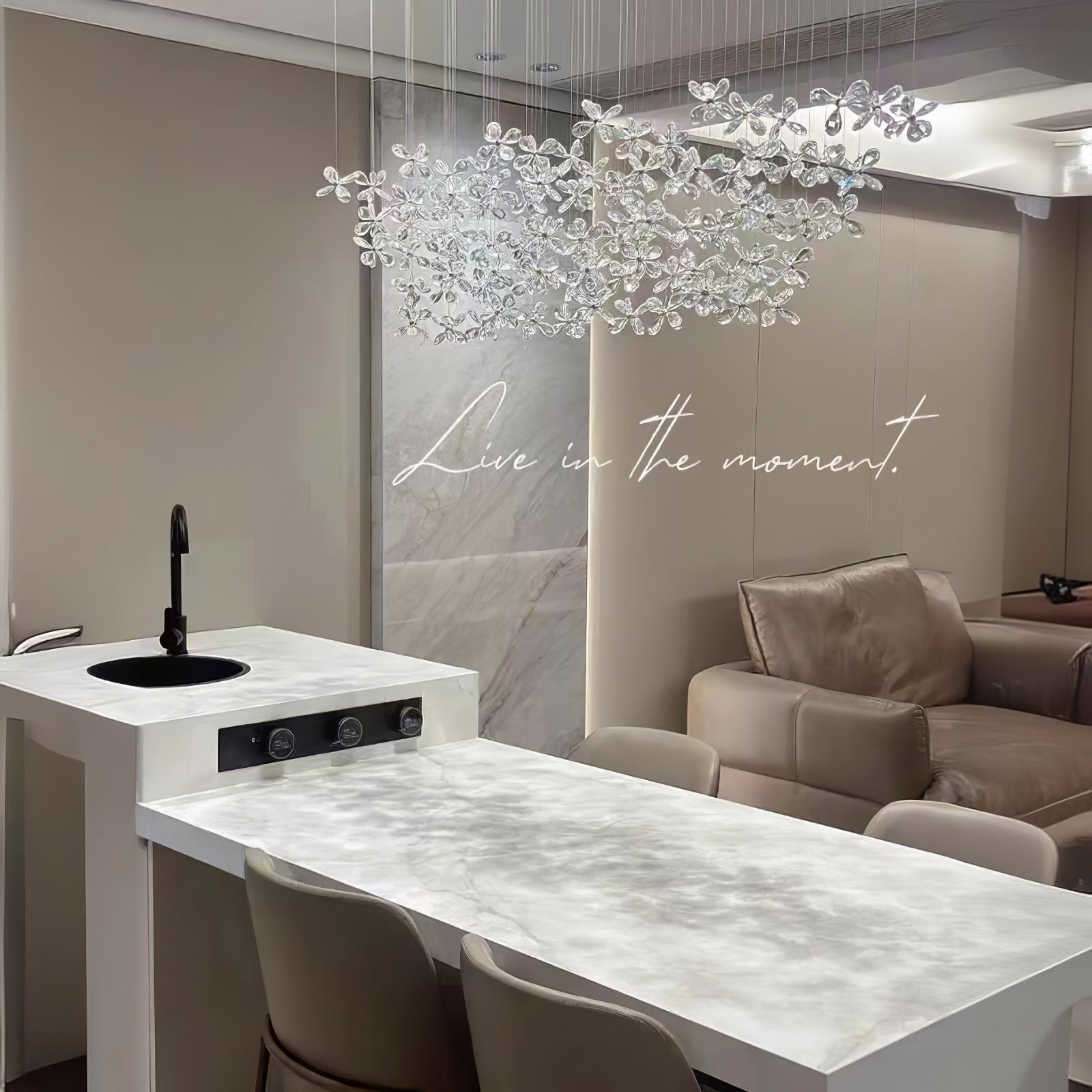 Lustra Chandelier Crystal Butterfly Floral Cluster - Letslighting