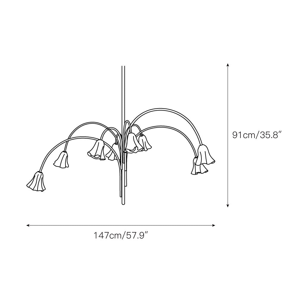 Aurmiros Individual Creativity Brass Glass Chandelier - Letslighting