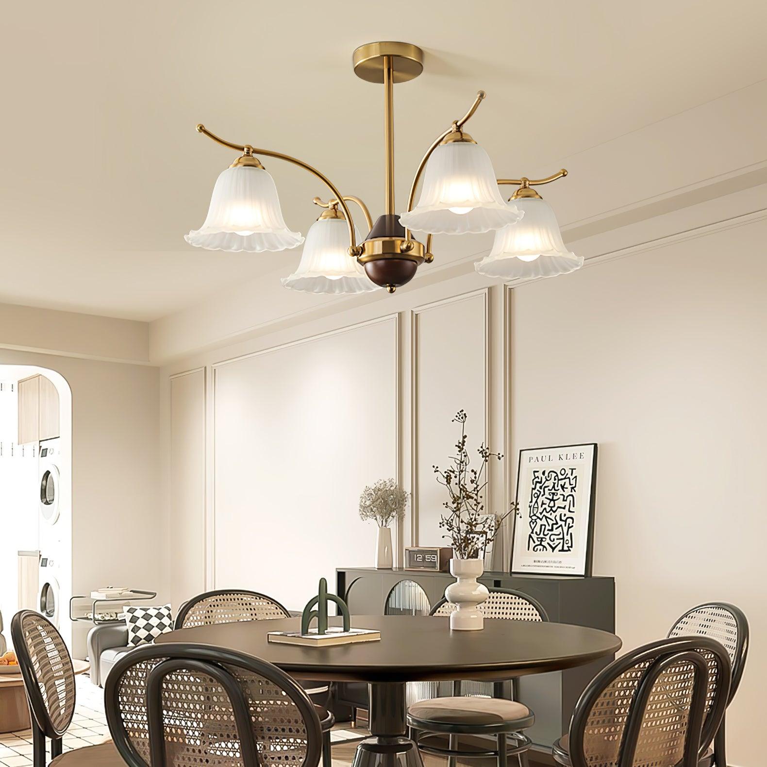 Civinora Brass Alabaster Chandelier - Letslighting