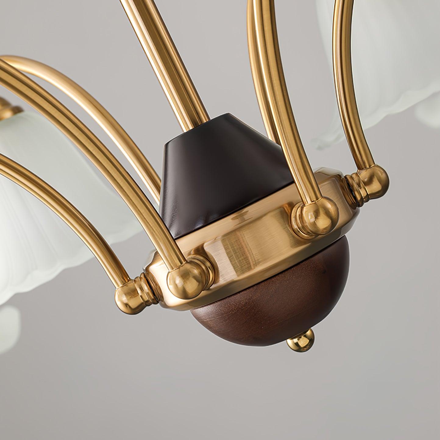 Civinora Brass Alabaster Chandelier - Letslighting