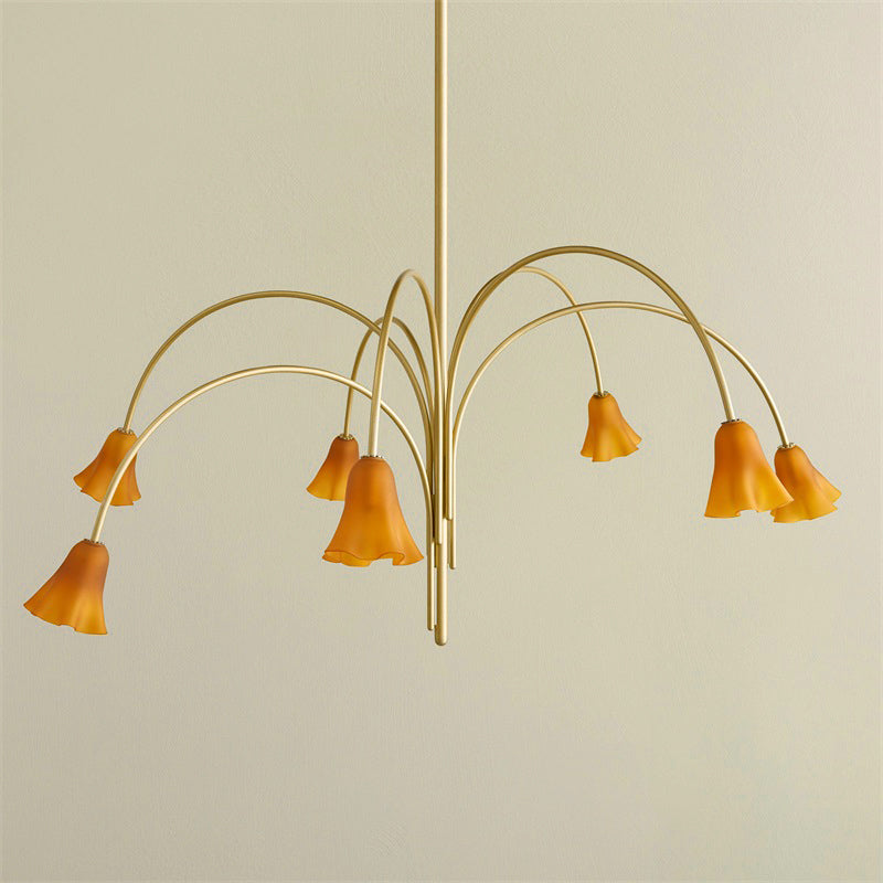 Aurmiros Individual Creativity Brass Glass Chandelier - Letslighting