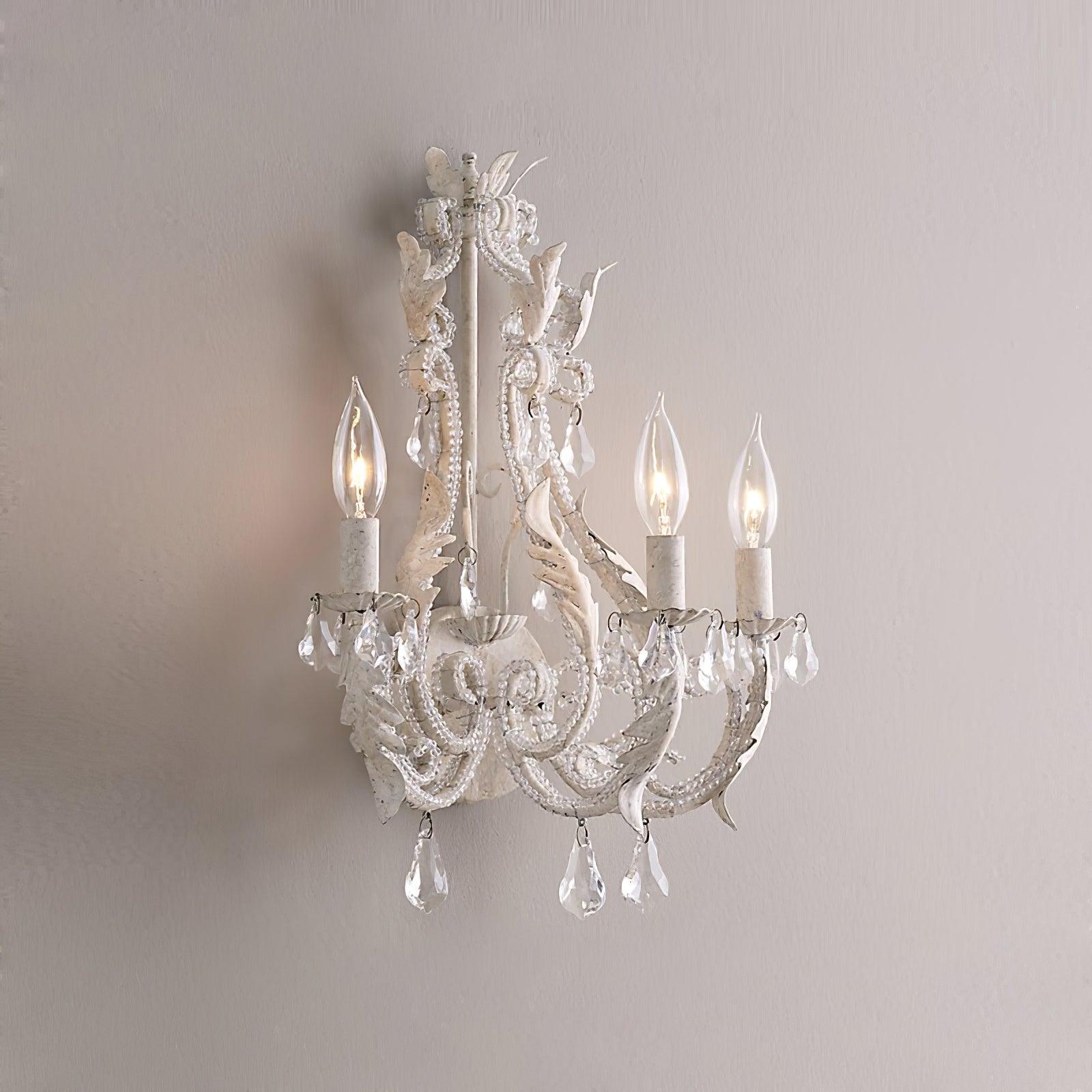 Nyraean Traditional Candle Holder Crystal Wall Lamp - Letslighting