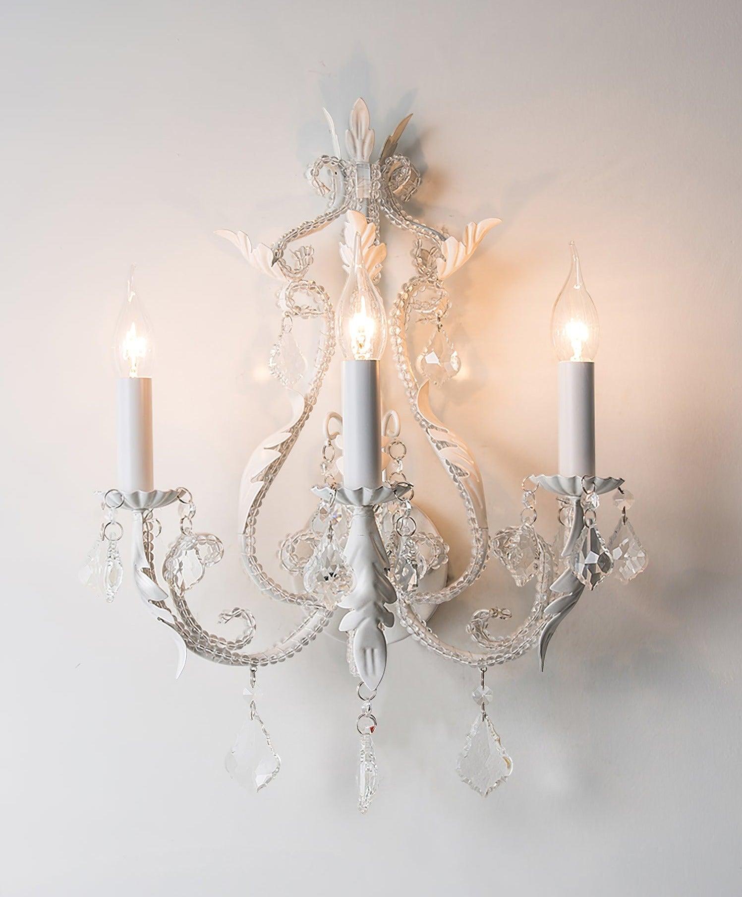 Nyraean Traditional Candle Holder Crystal Wall Lamp - Letslighting