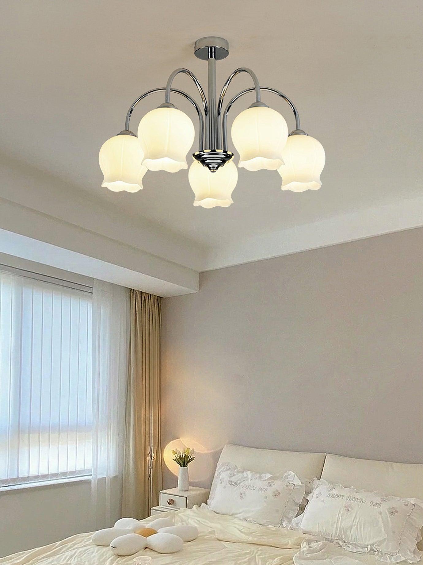 Aurora Chandelier Floral Glass - Letslighting