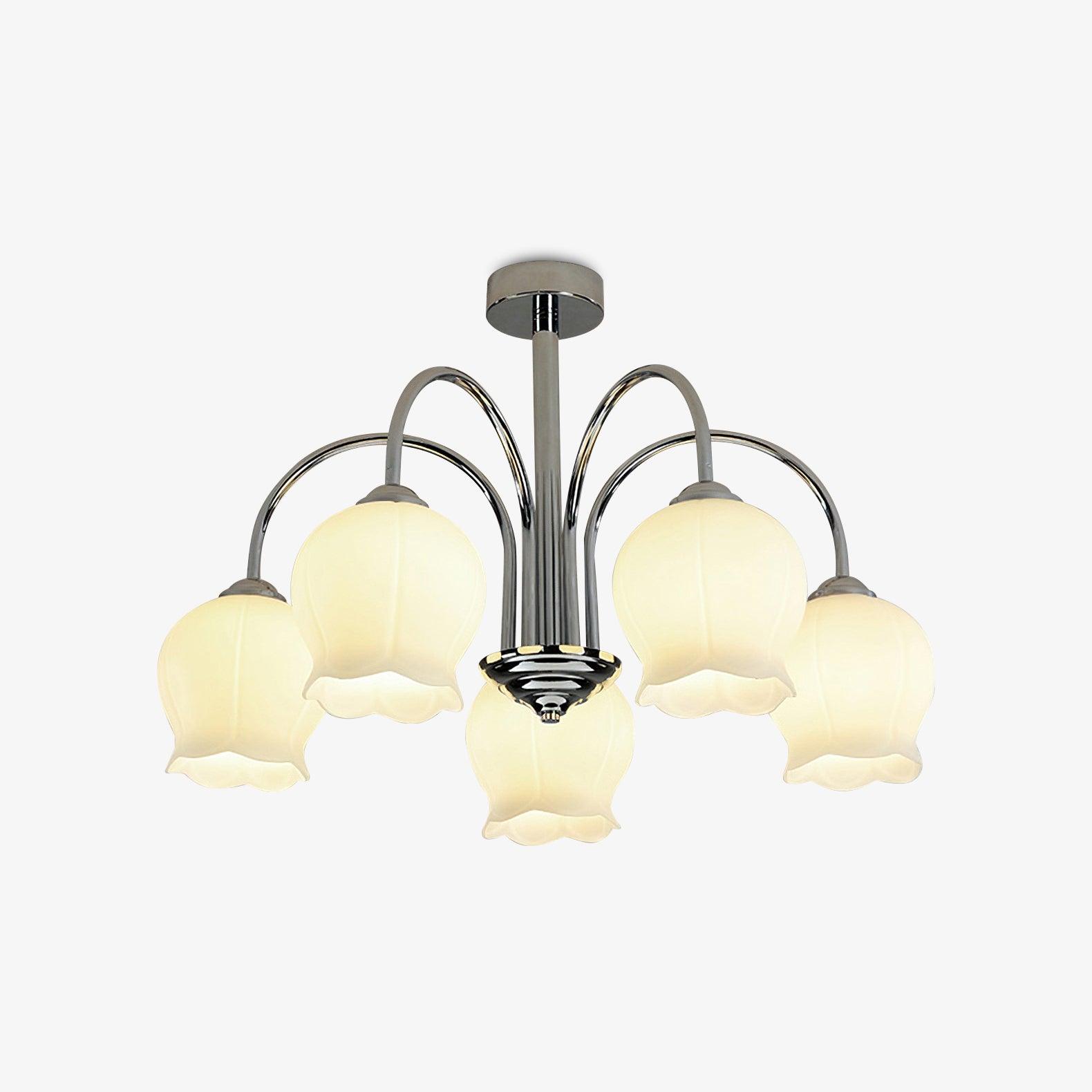 Aurora Chandelier Floral Glass - Letslighting