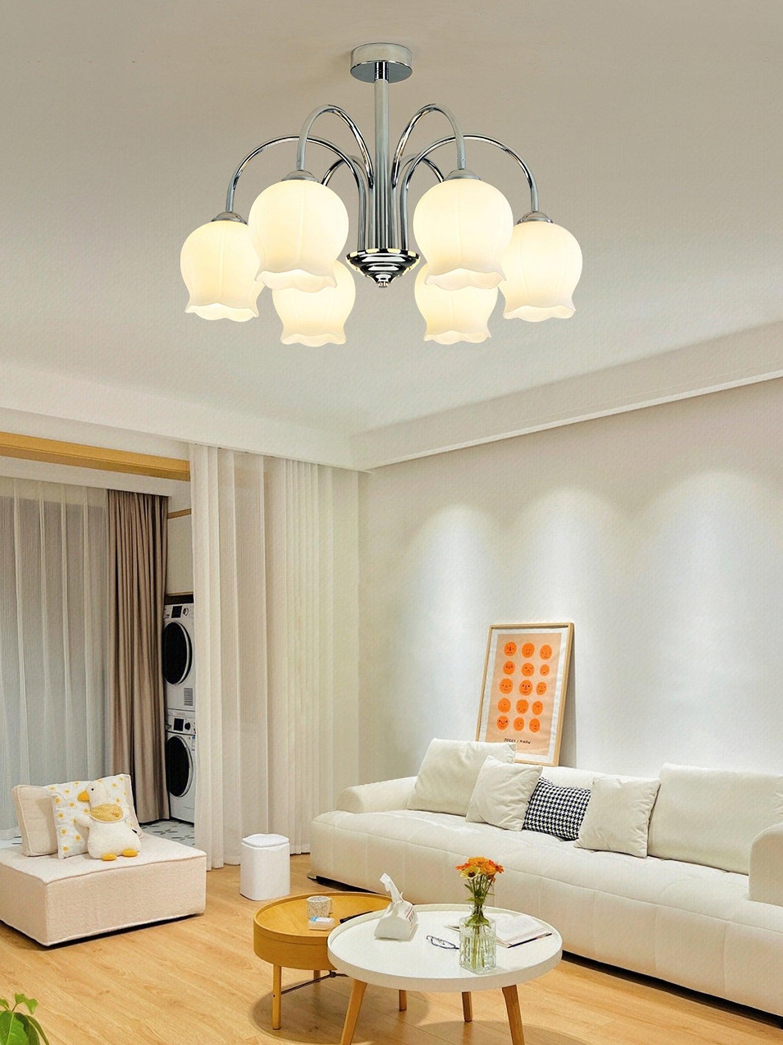 Aurora Chandelier Floral Glass - Letslighting