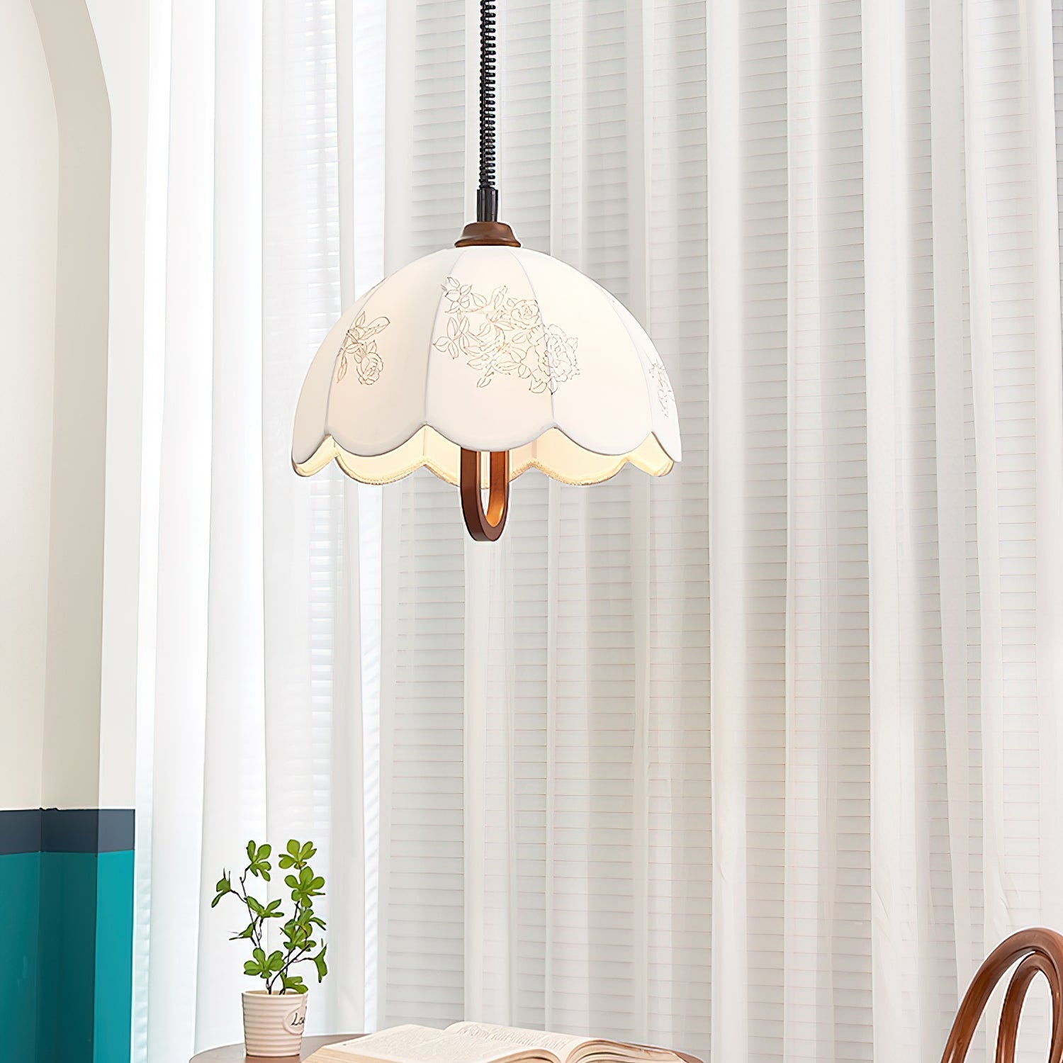 Kade Vintage Wood Pendant Light - Letslighting