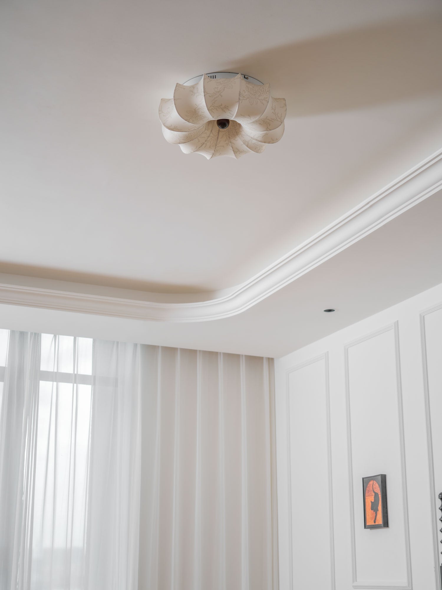 Vivaria Premium Nordic Art Wood Fabric Ceiling Light - Letslighting