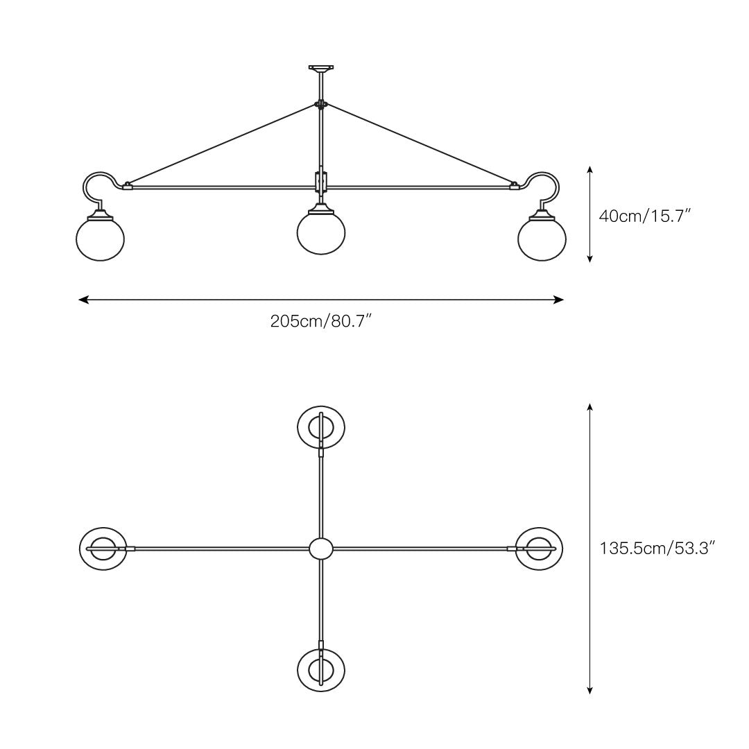 Vavenia Modern Minimalist Brass Glass Chandelier - Letslighting