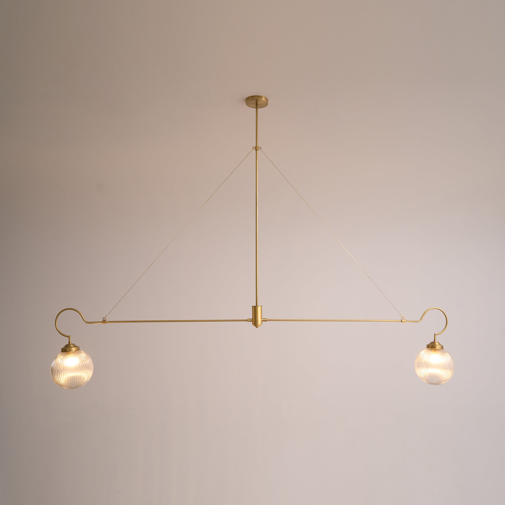 Vavenia Modern Minimalist Brass Glass Chandelier - Letslighting
