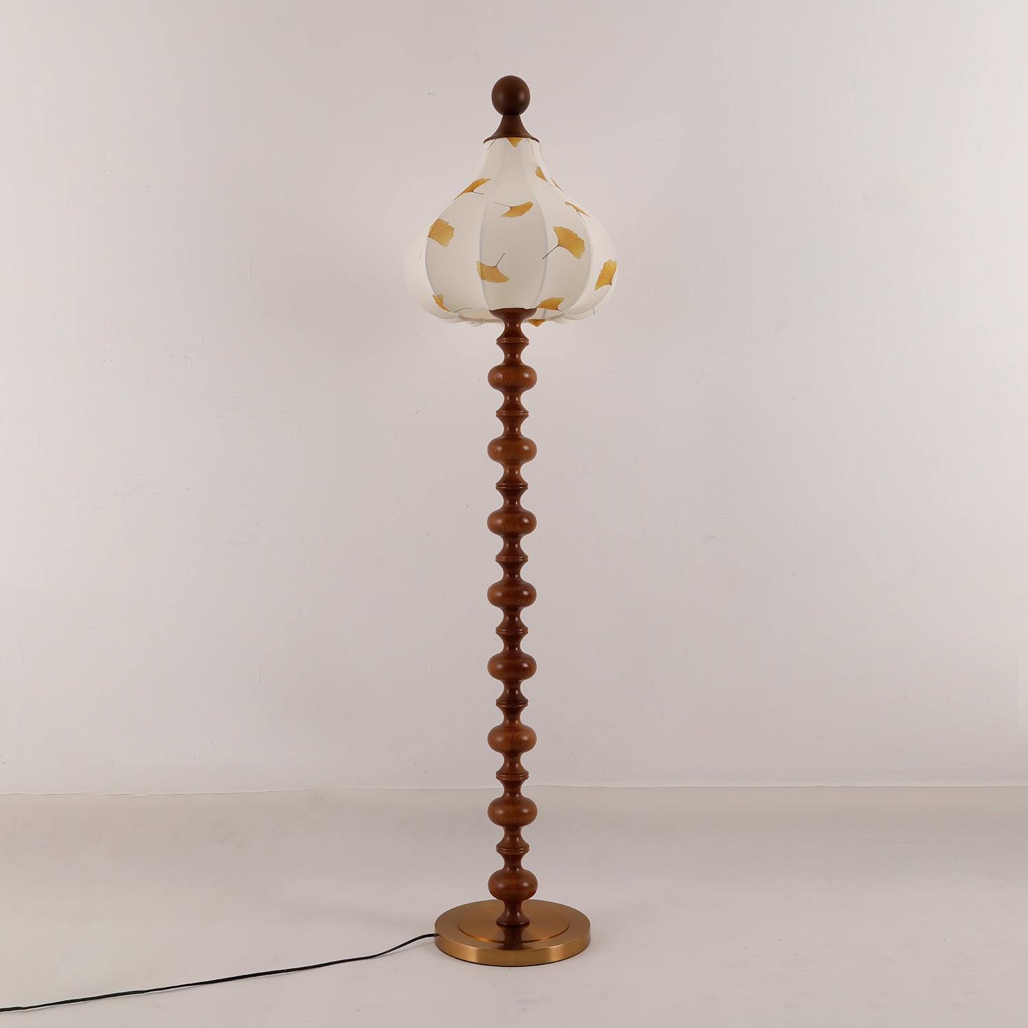 Harvest Wood Fabric Elegant Floor Lamp - Letslighting