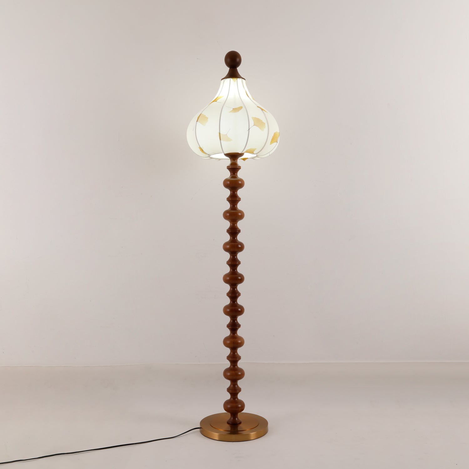Harvest Wood Fabric Elegant Floor Lamp - Letslighting