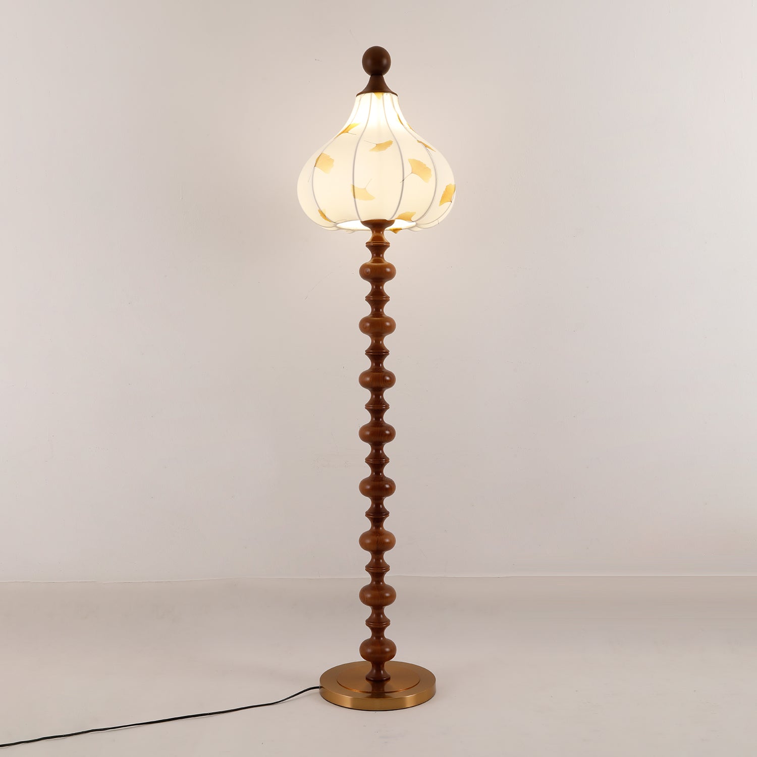 Harvest Wood Fabric Elegant Floor Lamp - Letslighting