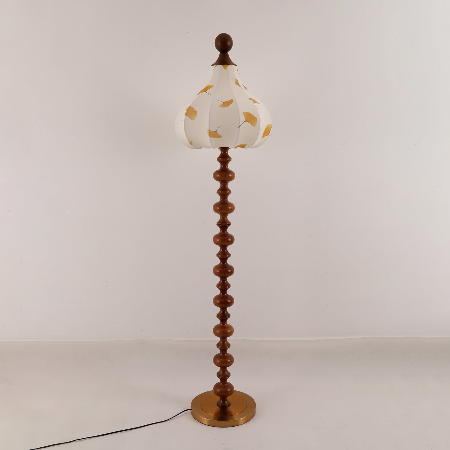 Harvest Wood Fabric Elegant Floor Lamp - Letslighting
