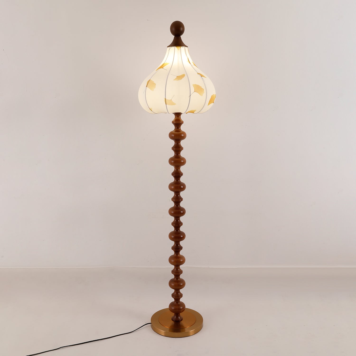 Harvest Wood Fabric Elegant Floor Lamp - Letslighting