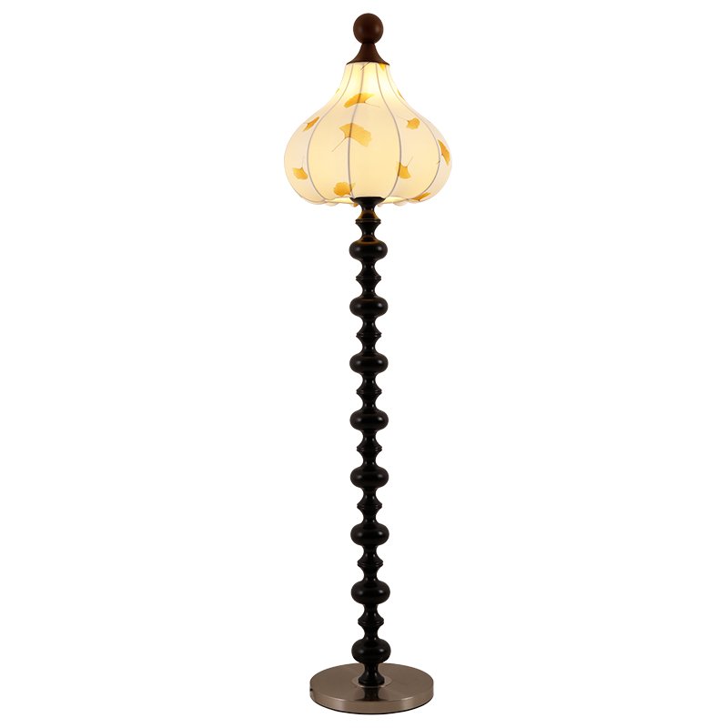Harvest Wood Fabric Elegant Floor Lamp - Letslighting