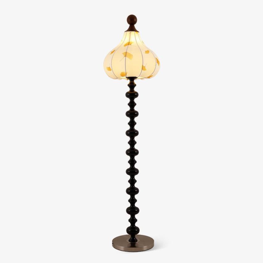 Harvest Wood Fabric Elegant Floor Lamp - Letslighting