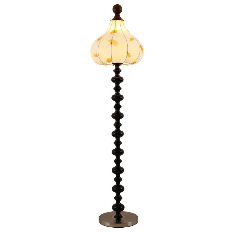 Harvest Wood Fabric Elegant Floor Lamp - Letslighting