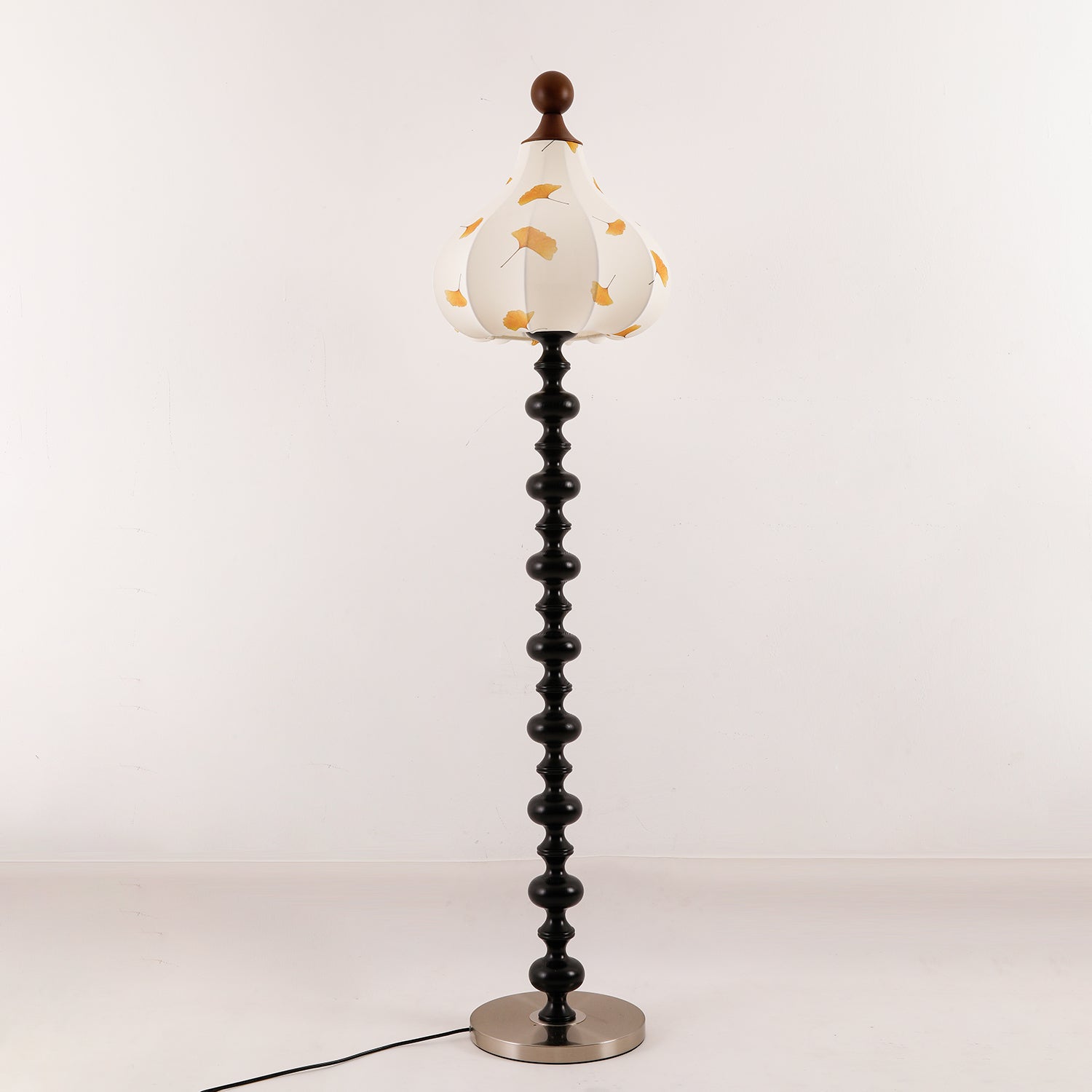 Harvest Wood Fabric Elegant Floor Lamp - Letslighting