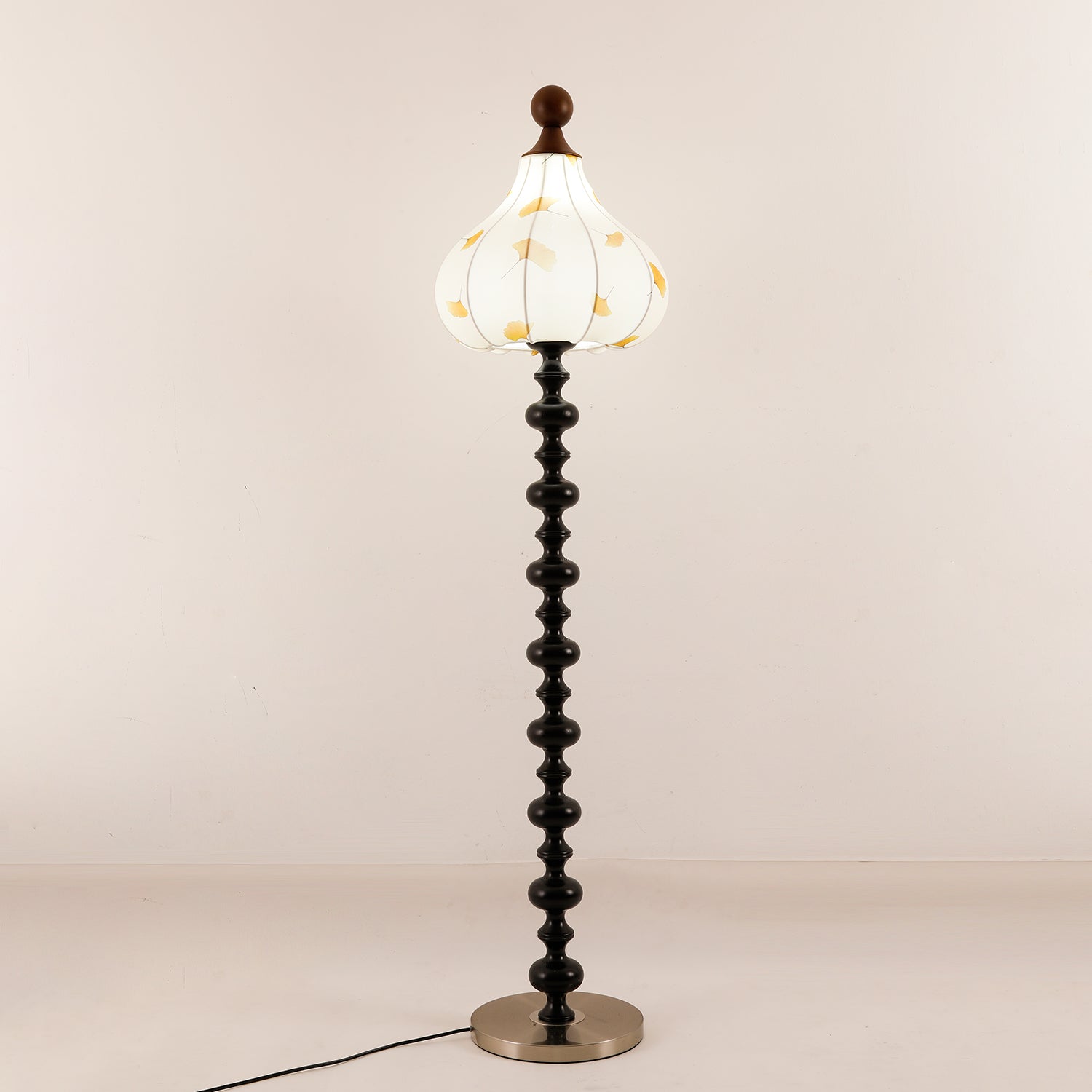 Harvest Wood Fabric Elegant Floor Lamp - Letslighting