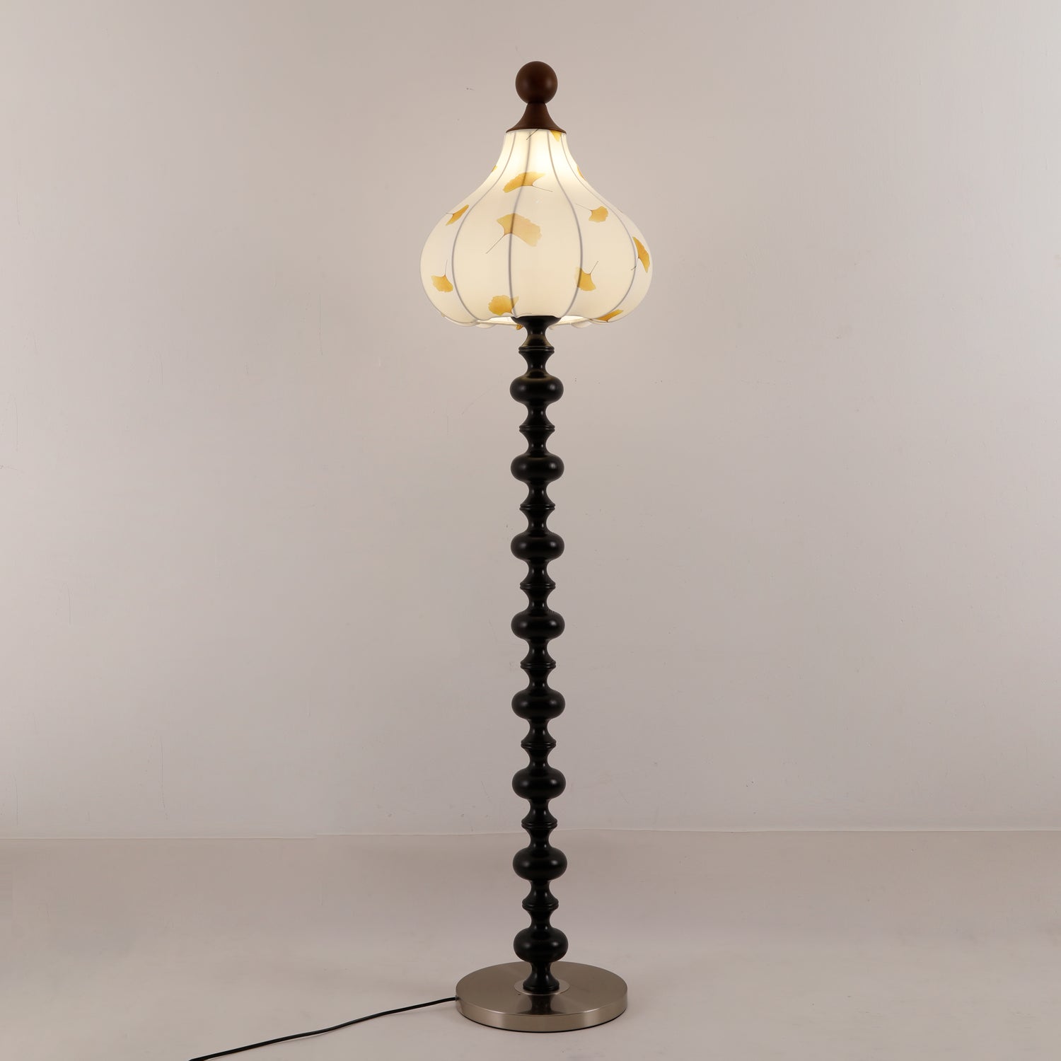 Harvest Wood Fabric Elegant Floor Lamp - Letslighting