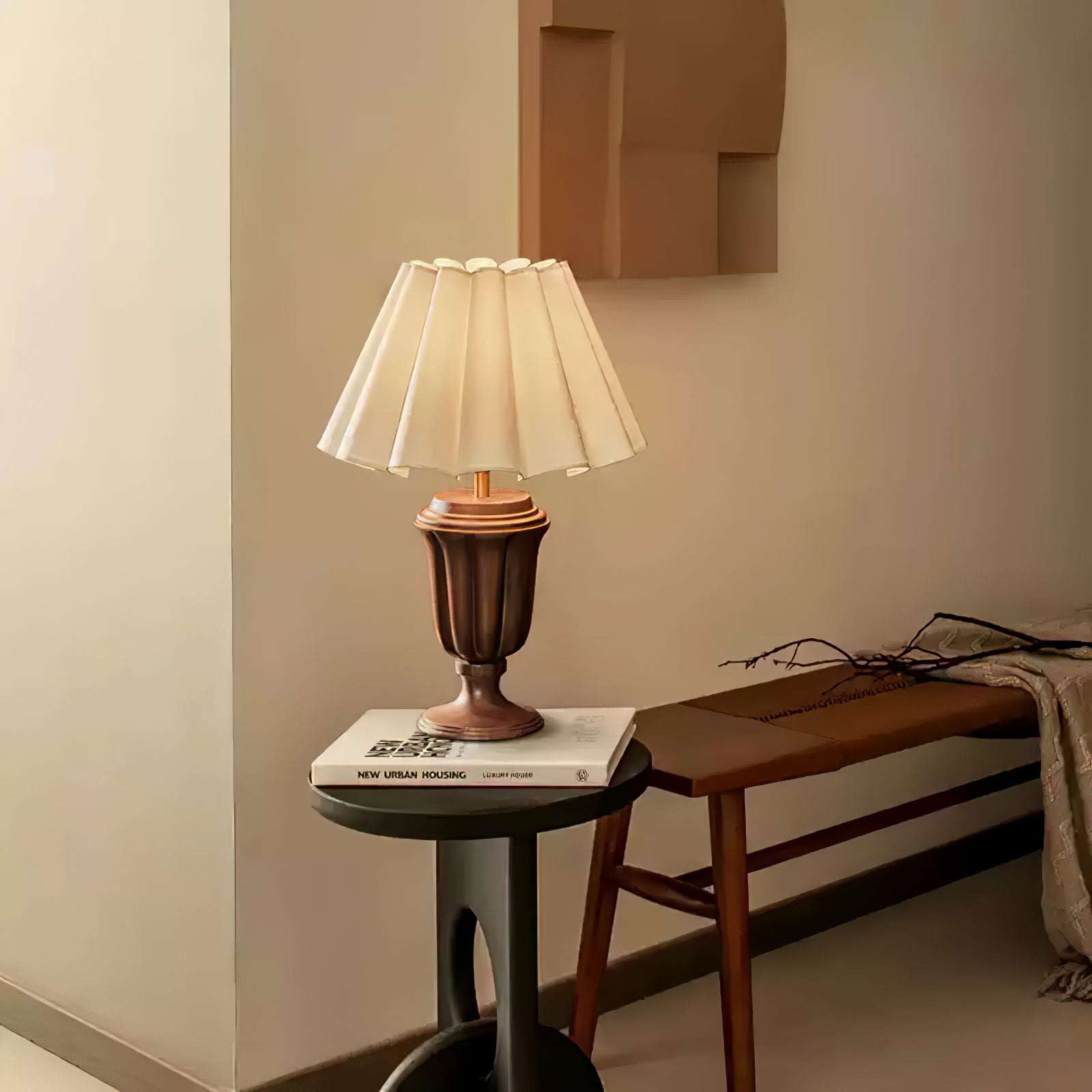 Vireo Wood & Fabric Table Lamp - Letslighting