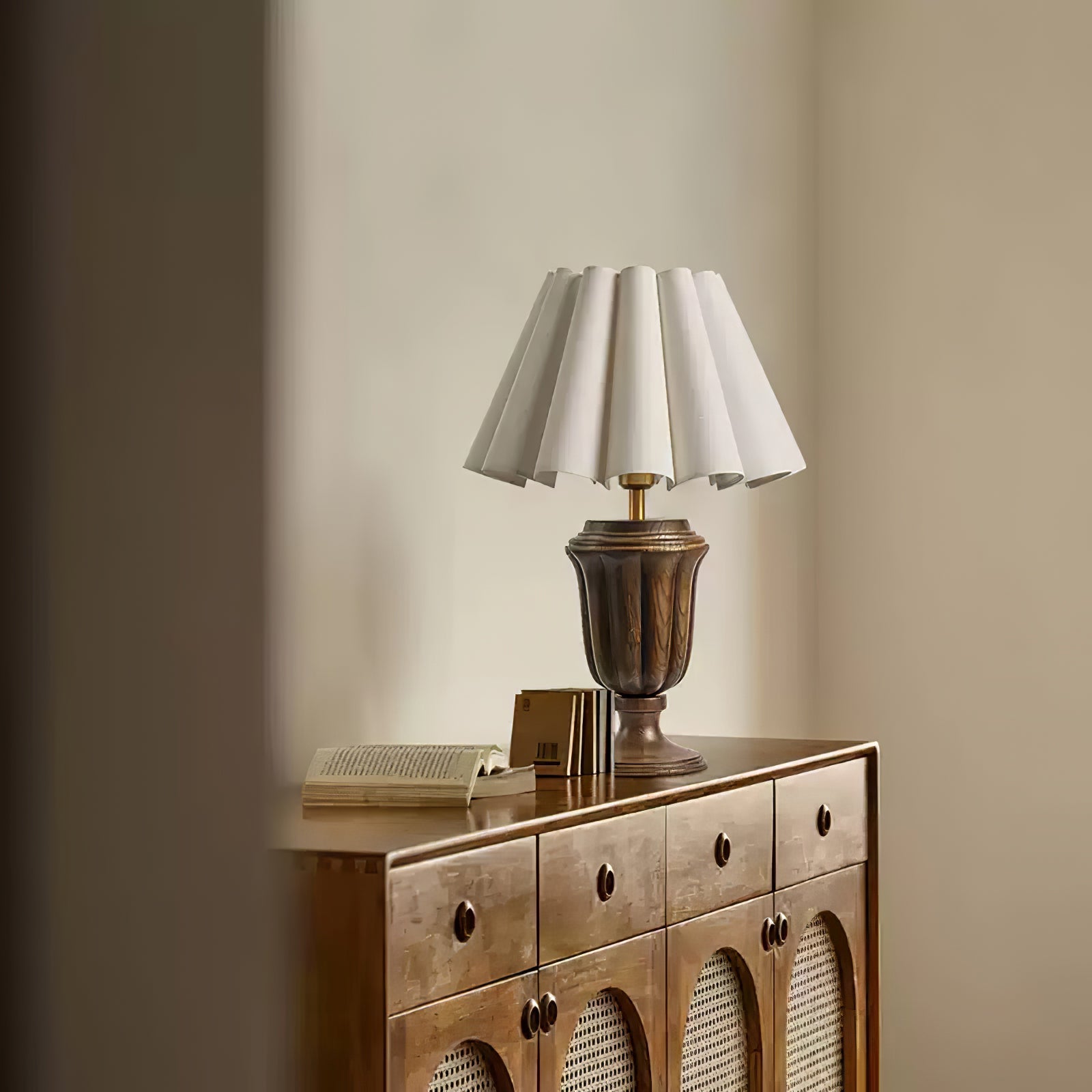 Vireo Wood & Fabric Table Lamp - Letslighting