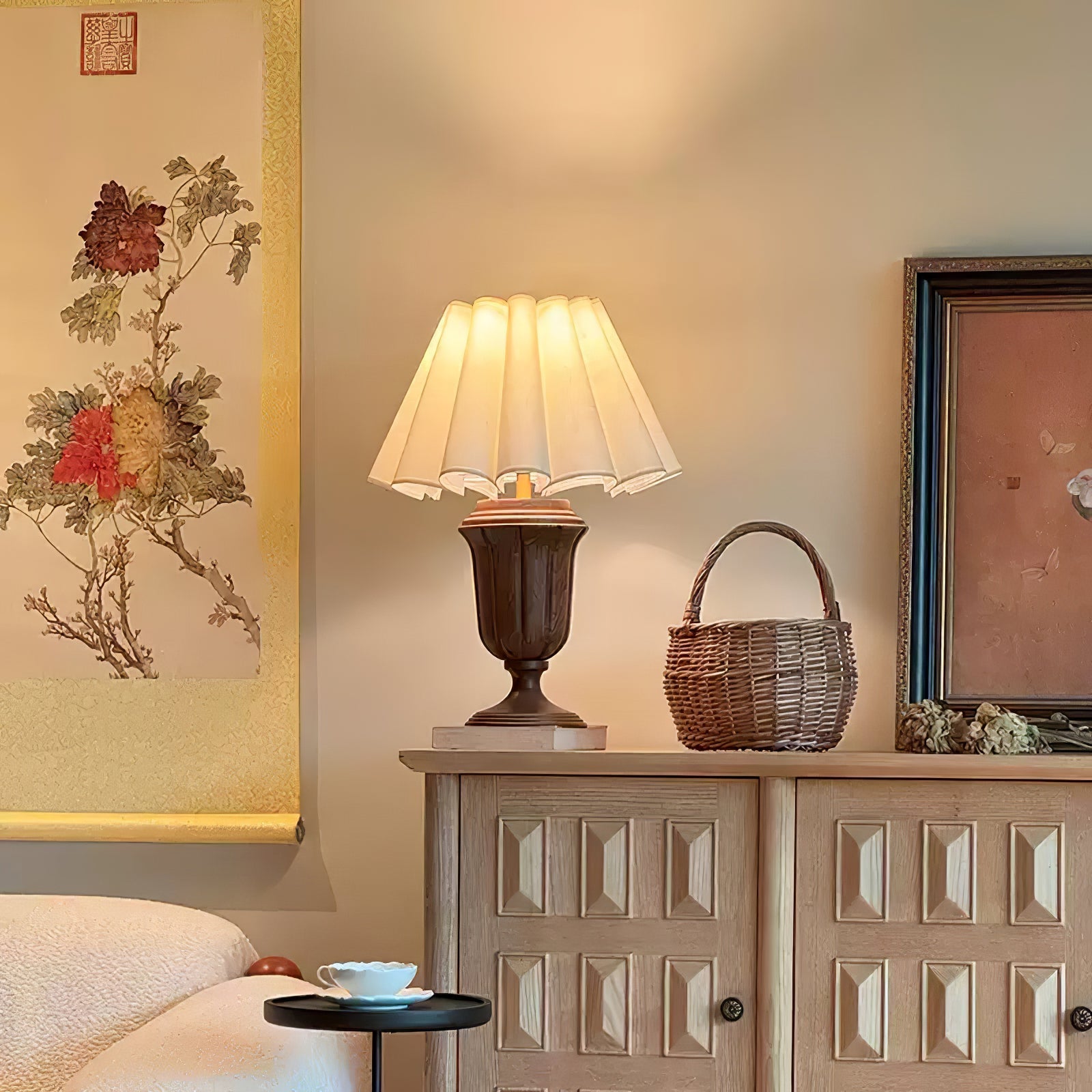 Vireo Wood & Fabric Table Lamp - Letslighting