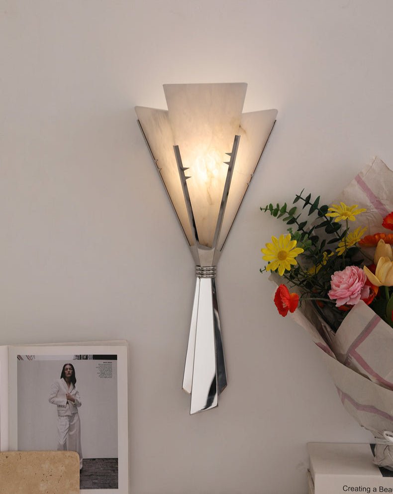Florent Alabaster Fan Wall Sconce - Letslighting