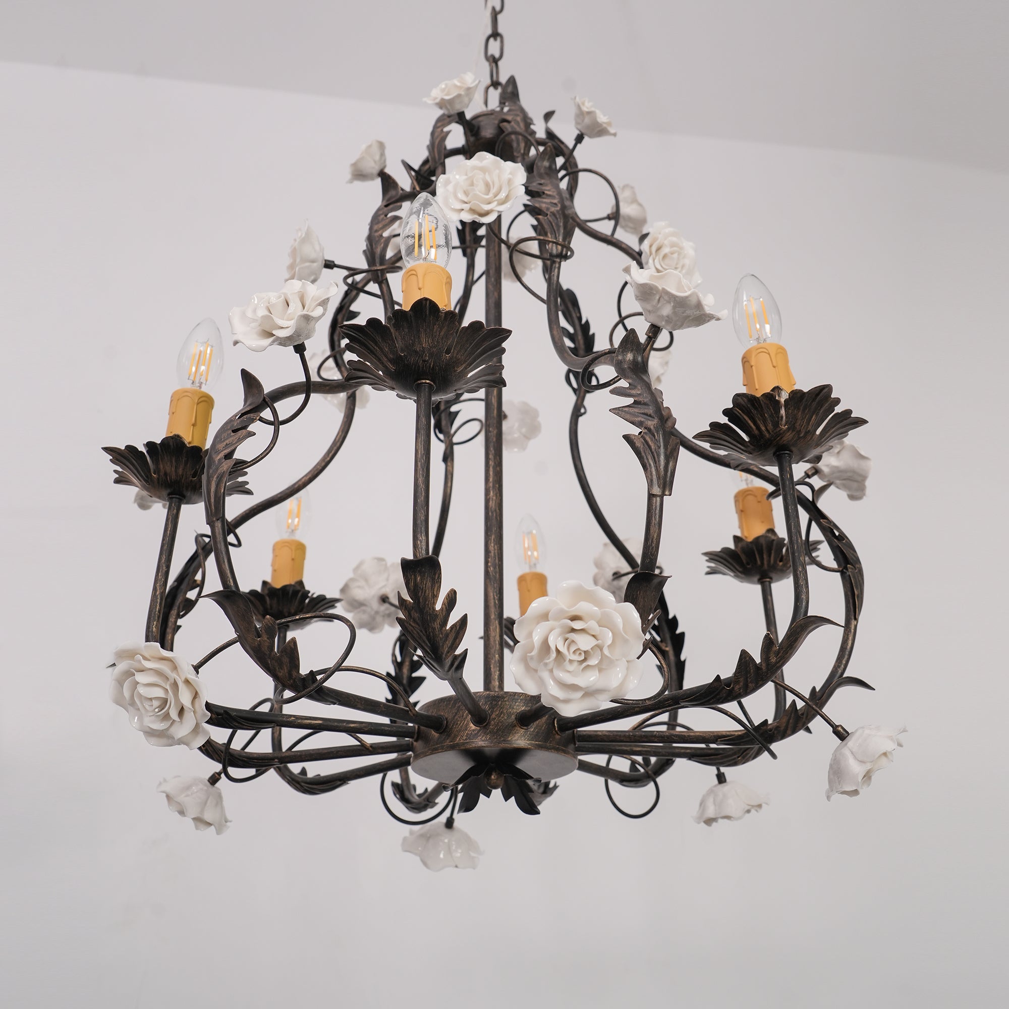 Araeyra Postmodern Luxury Rose Ceramic Chandelier - Letslighting
