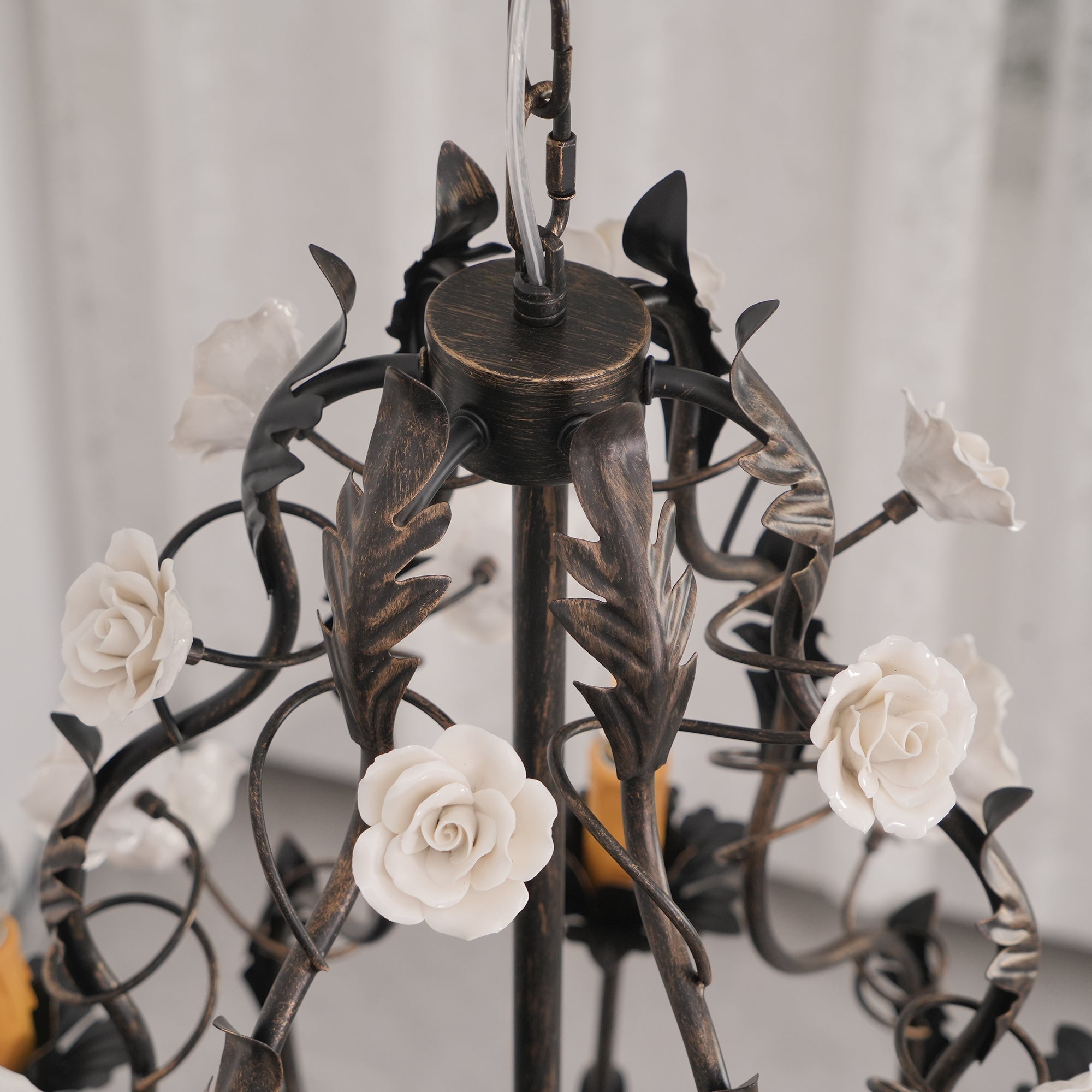 Araeyra Postmodern Luxury Rose Ceramic Chandelier - Letslighting